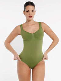 Support Diamond Neck Seamless Shaping Bodysuit