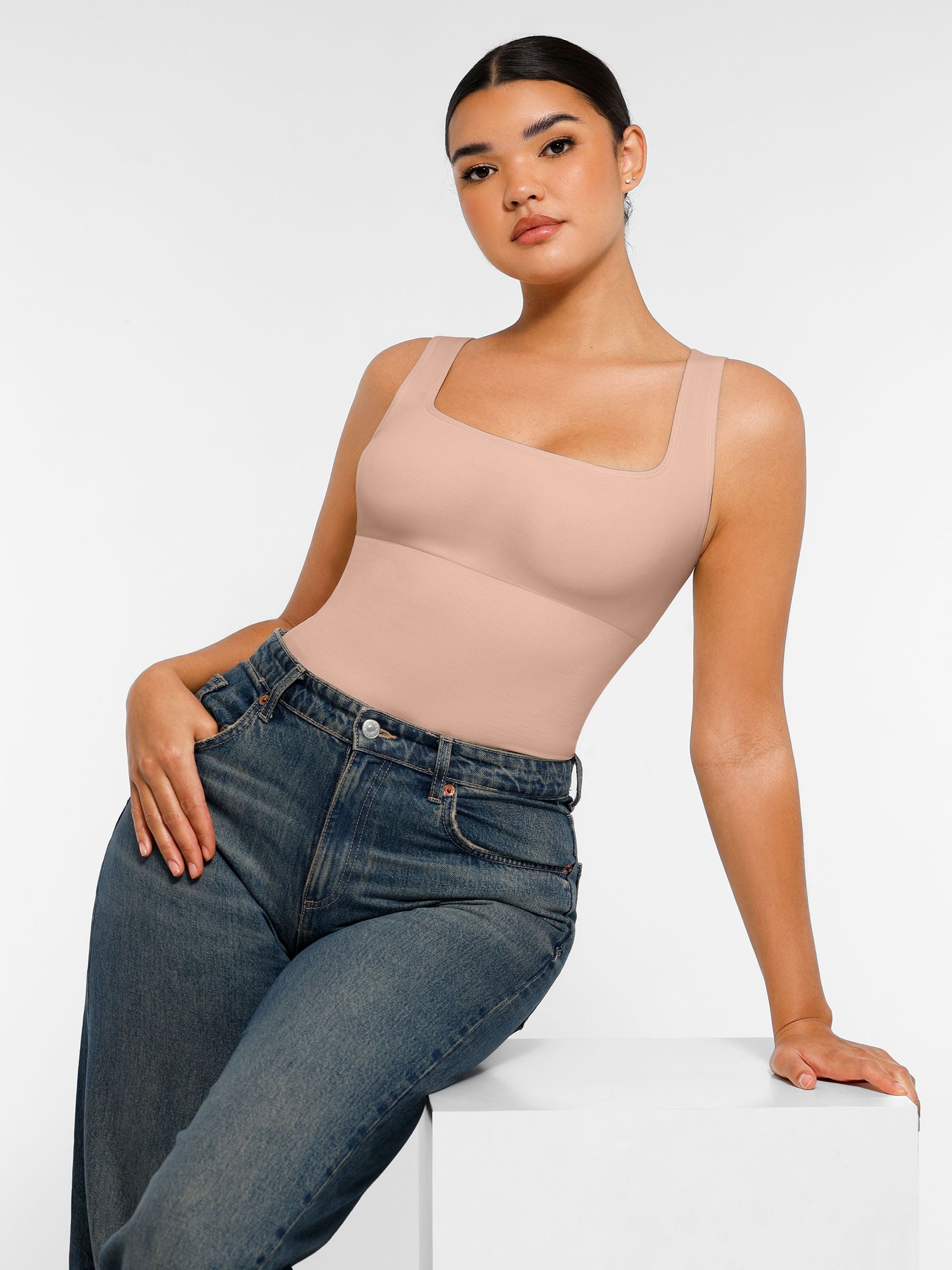 Feelingirl-Seamless-Sculpting-Thong-Bodysuit-SK5f-5