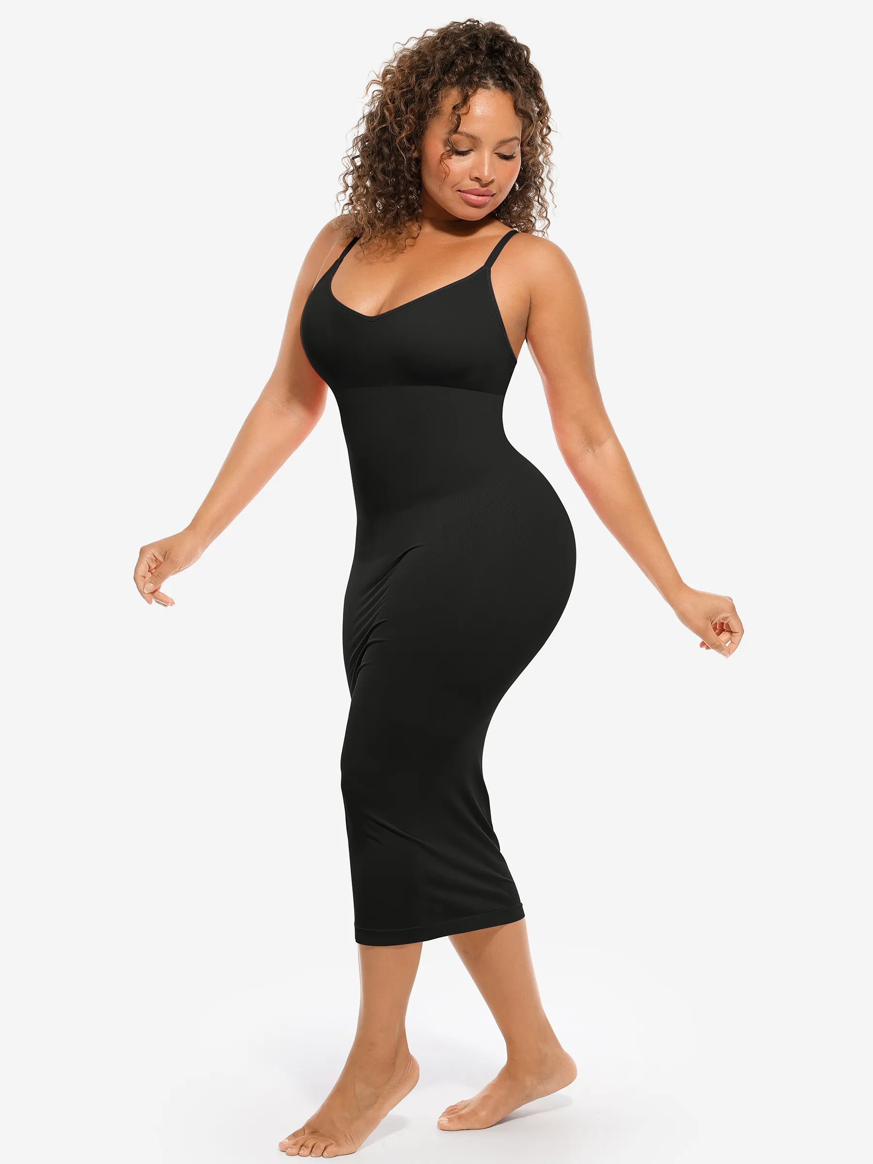 Feelingirl Nahtloses Midi-Body-Shaper-Kleid