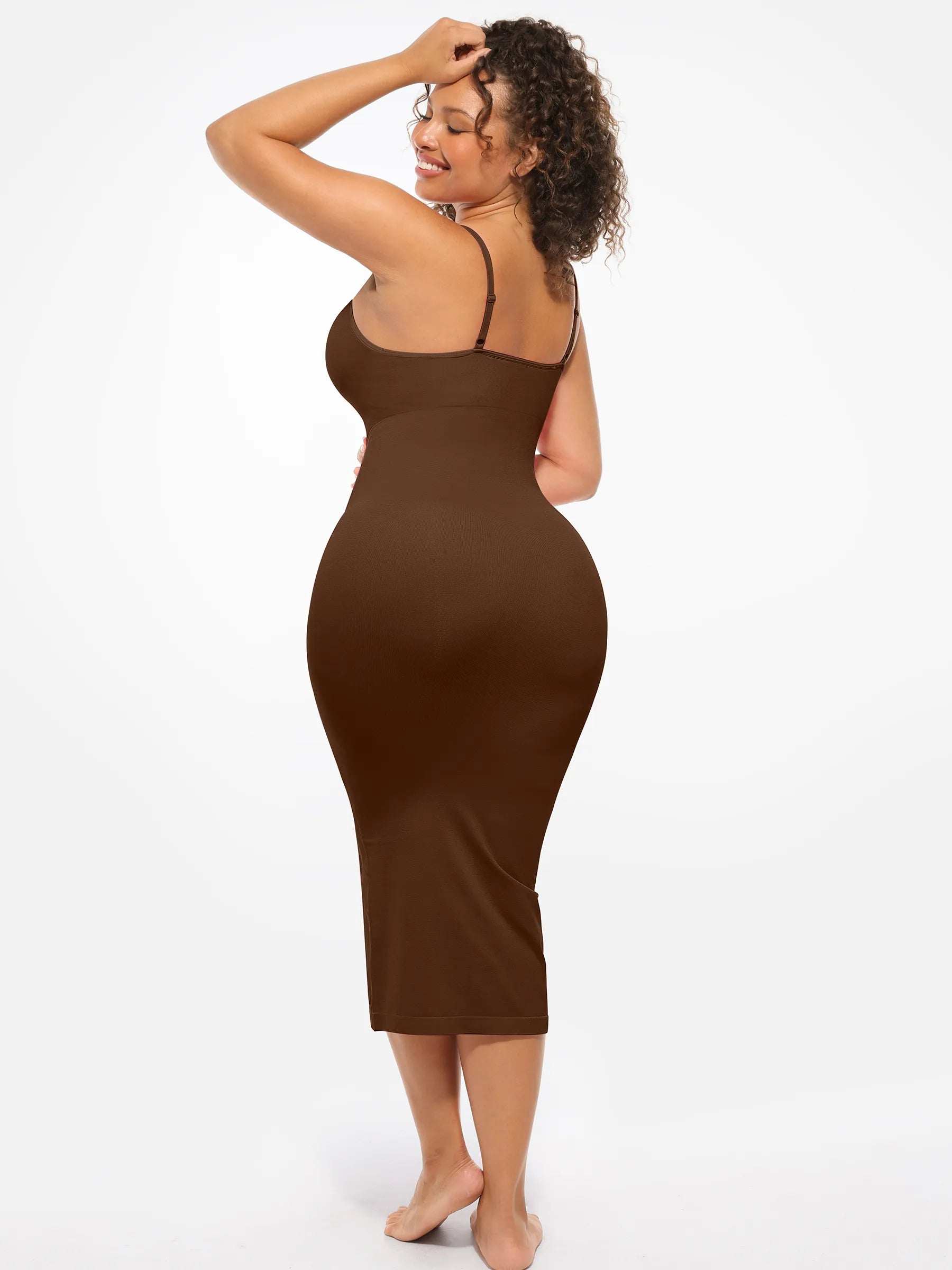 Feelingirl Nahtloses Midi-Body-Shaper-Kleid