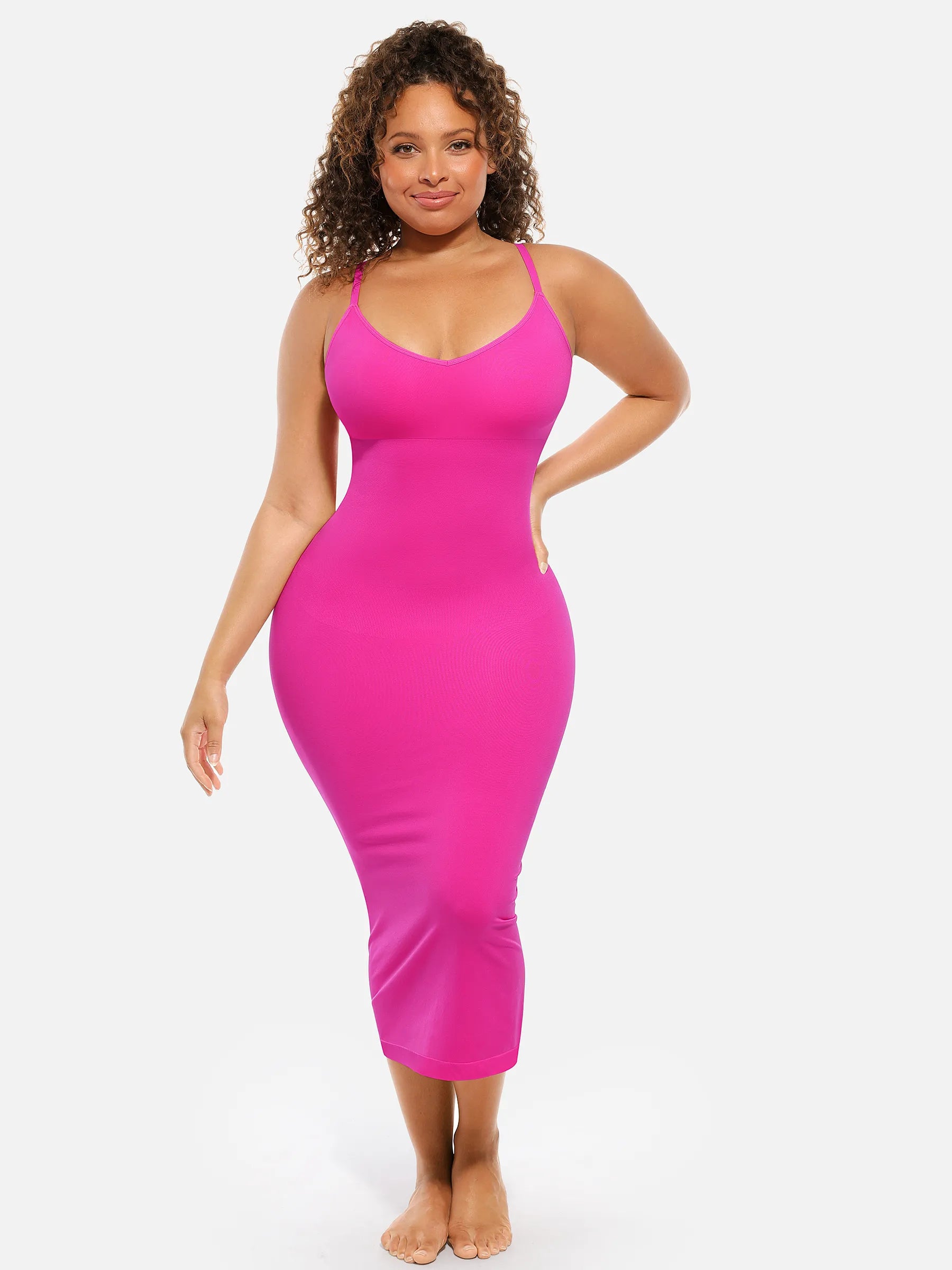 Feelingirl Nahtloses Midi-Body-Shaper-Kleid