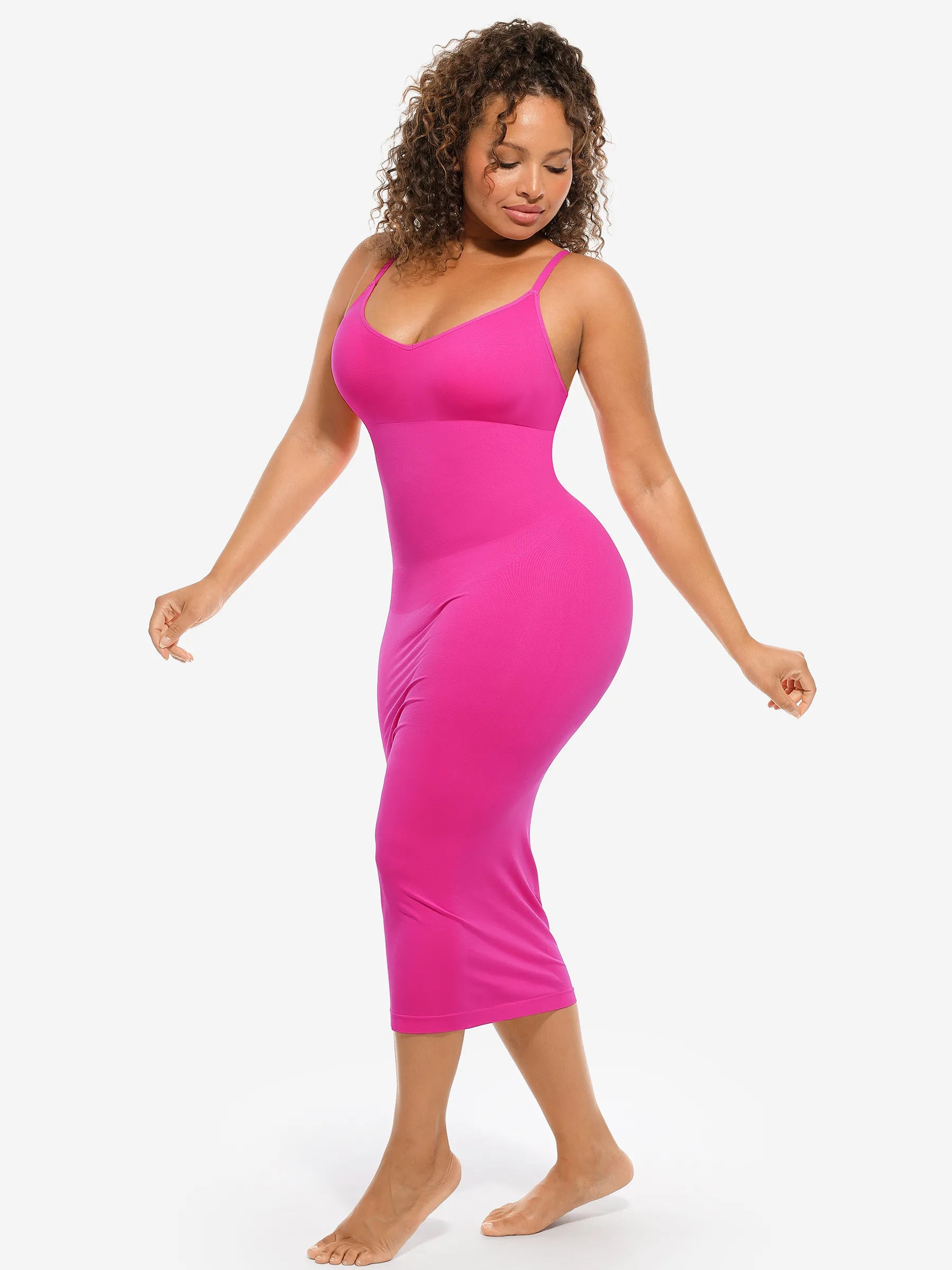 Feelingirl Nahtloses Midi-Body-Shaper-Kleid