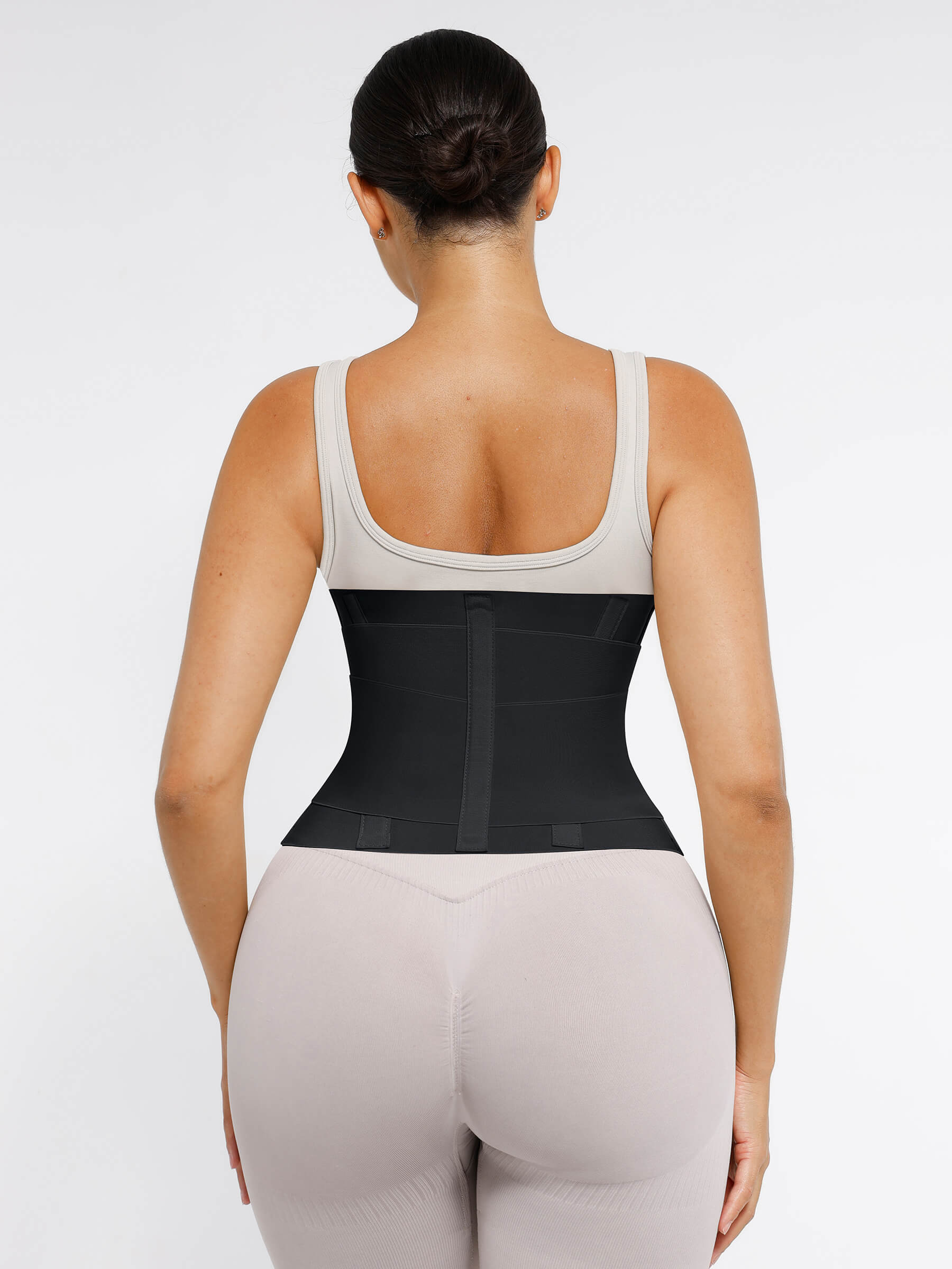 Feelingirl Resilience Perspire Belt - 3-Belt Design Tummy Control Waist Trainer - Black