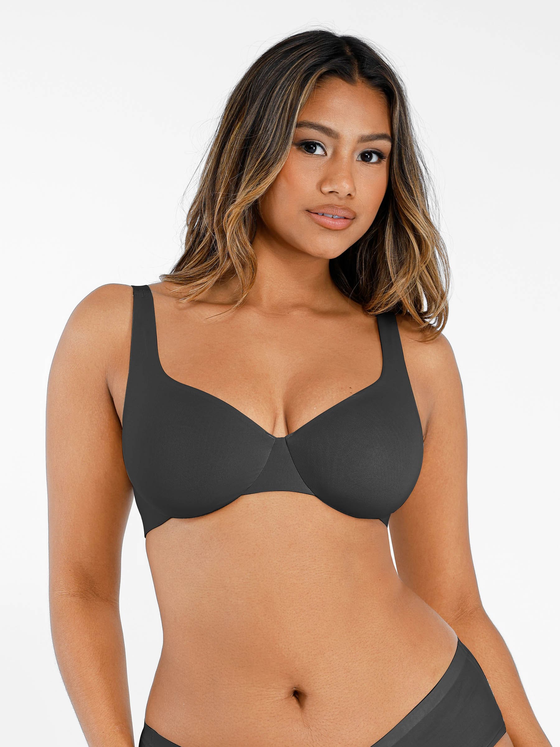 Feelingirl Underwire Adjustable Deep V-neck Bra Bundle