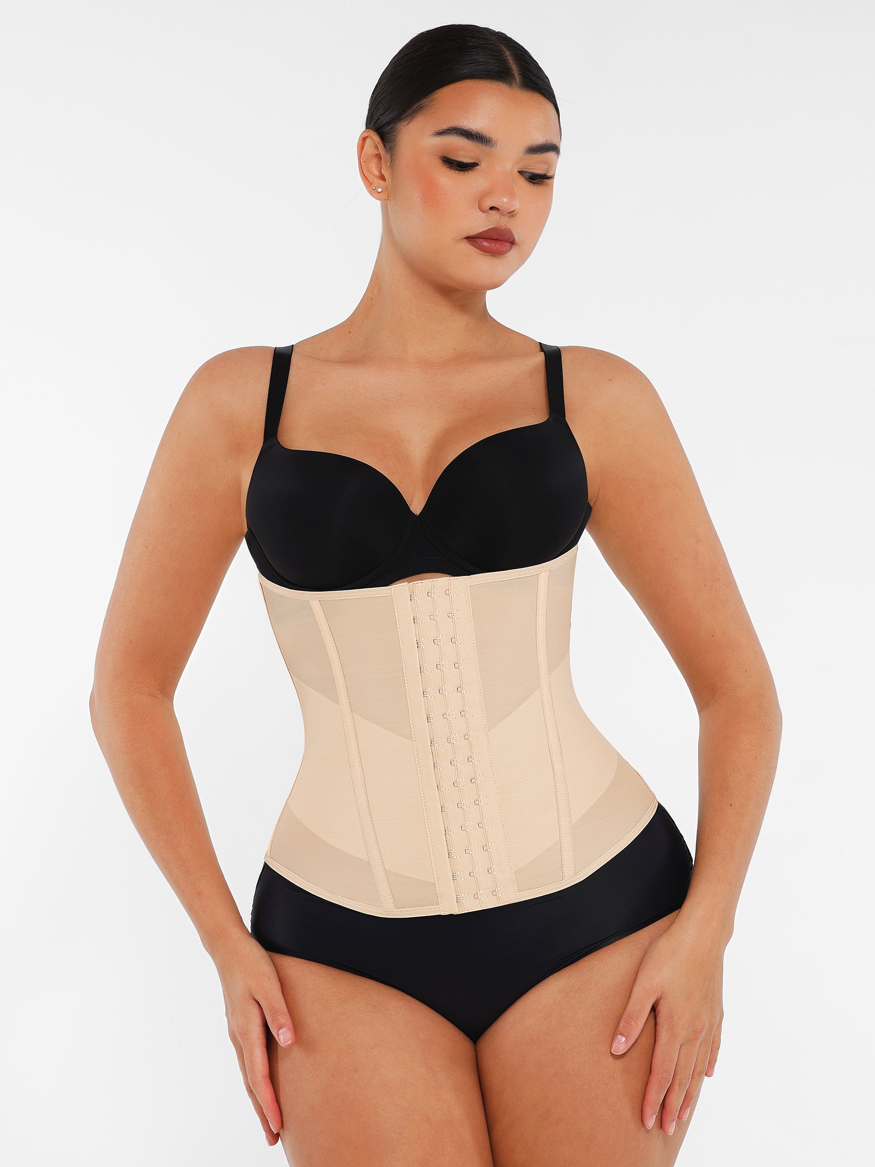 Feelingirl Women's Waist Trainer - High-Waisted Tummy Control Shapewear with Back Support - Skin