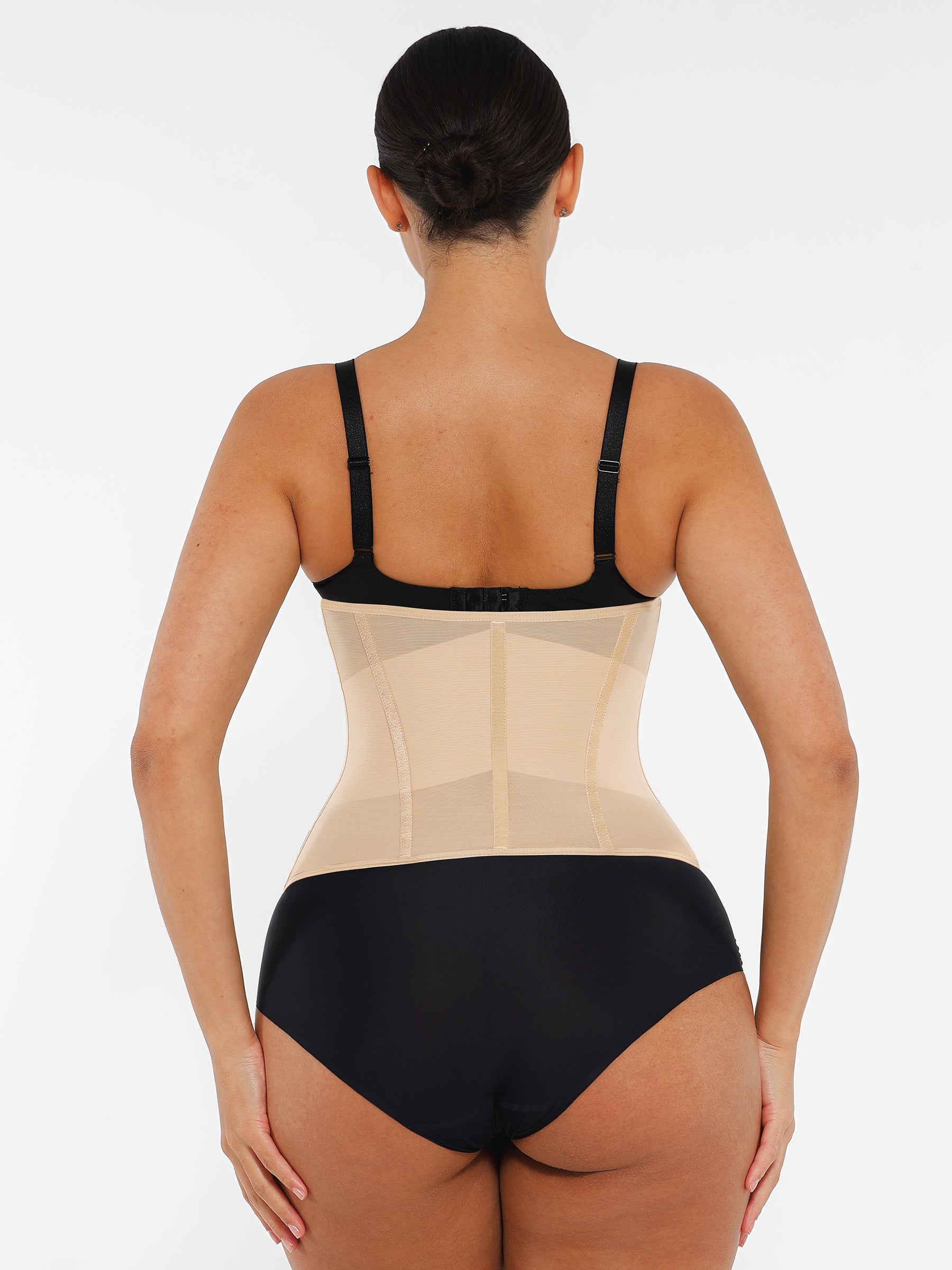 Feelingirl Women's Waist Trainer - High-Waisted Tummy Control Shapewear with Back Support - Skin