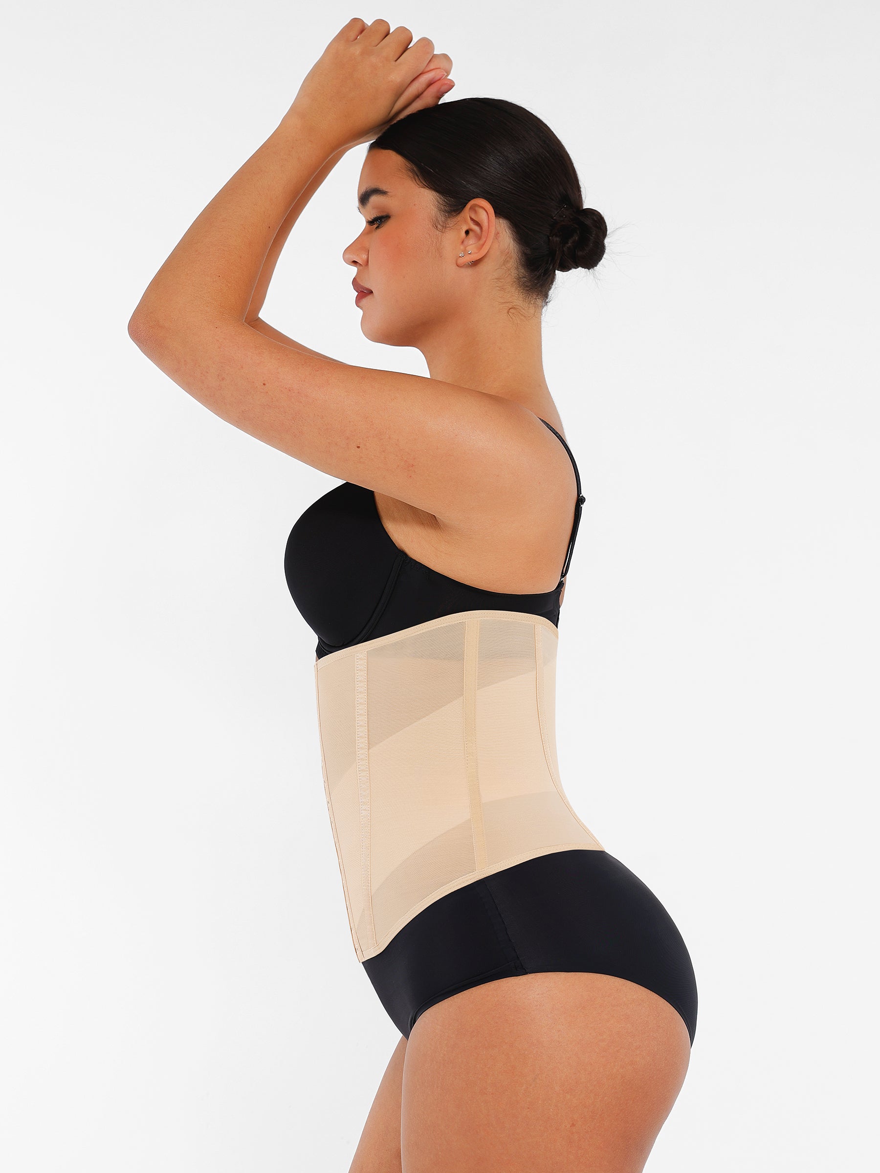 Feelingirl Women's Waist Trainer - High-Waisted Tummy Control Shapewear with Back Support - Skin