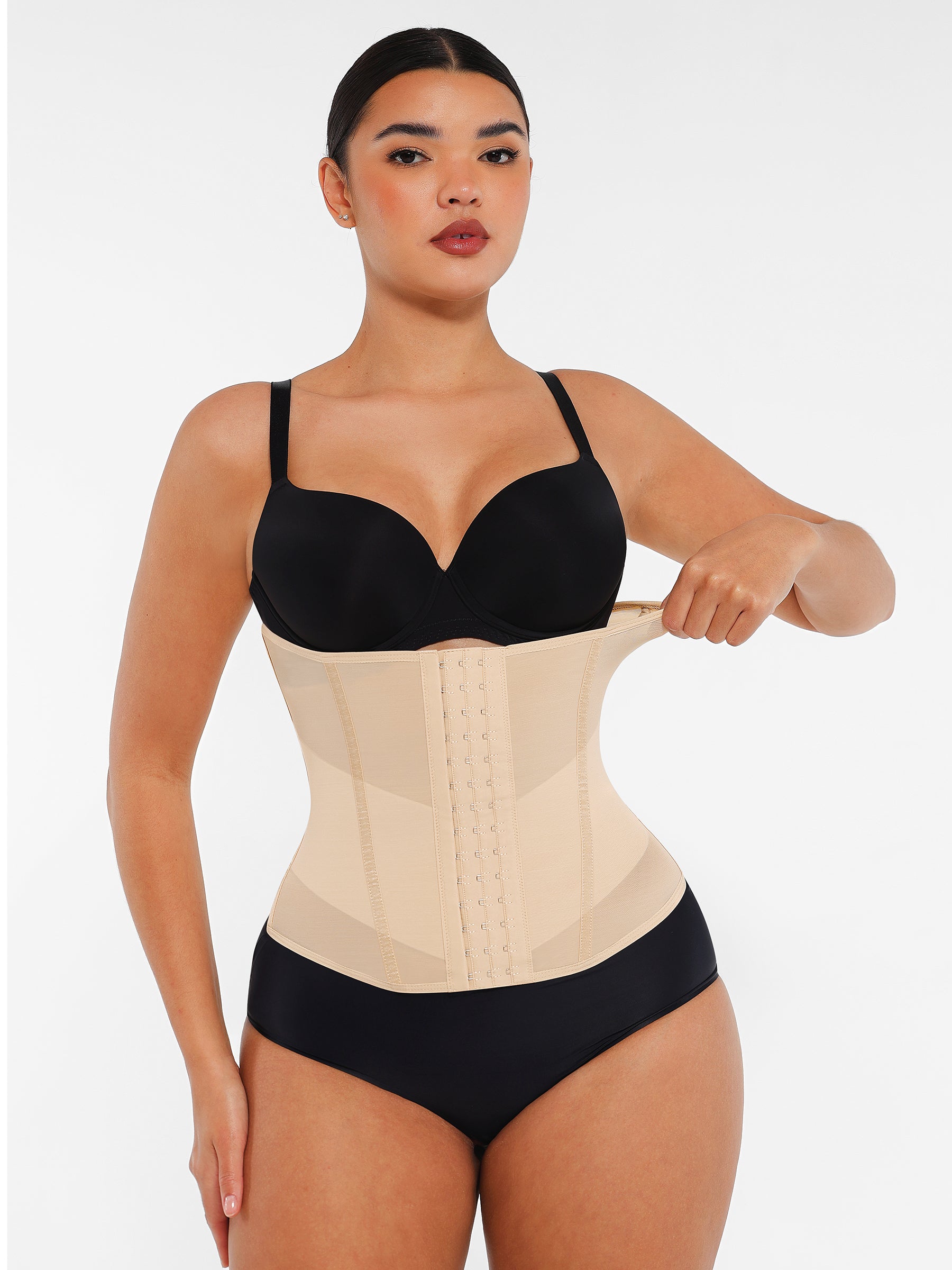 Feelingirl Women's Waist Trainer - High-Waisted Tummy Control Shapewear with Back Support - Skin