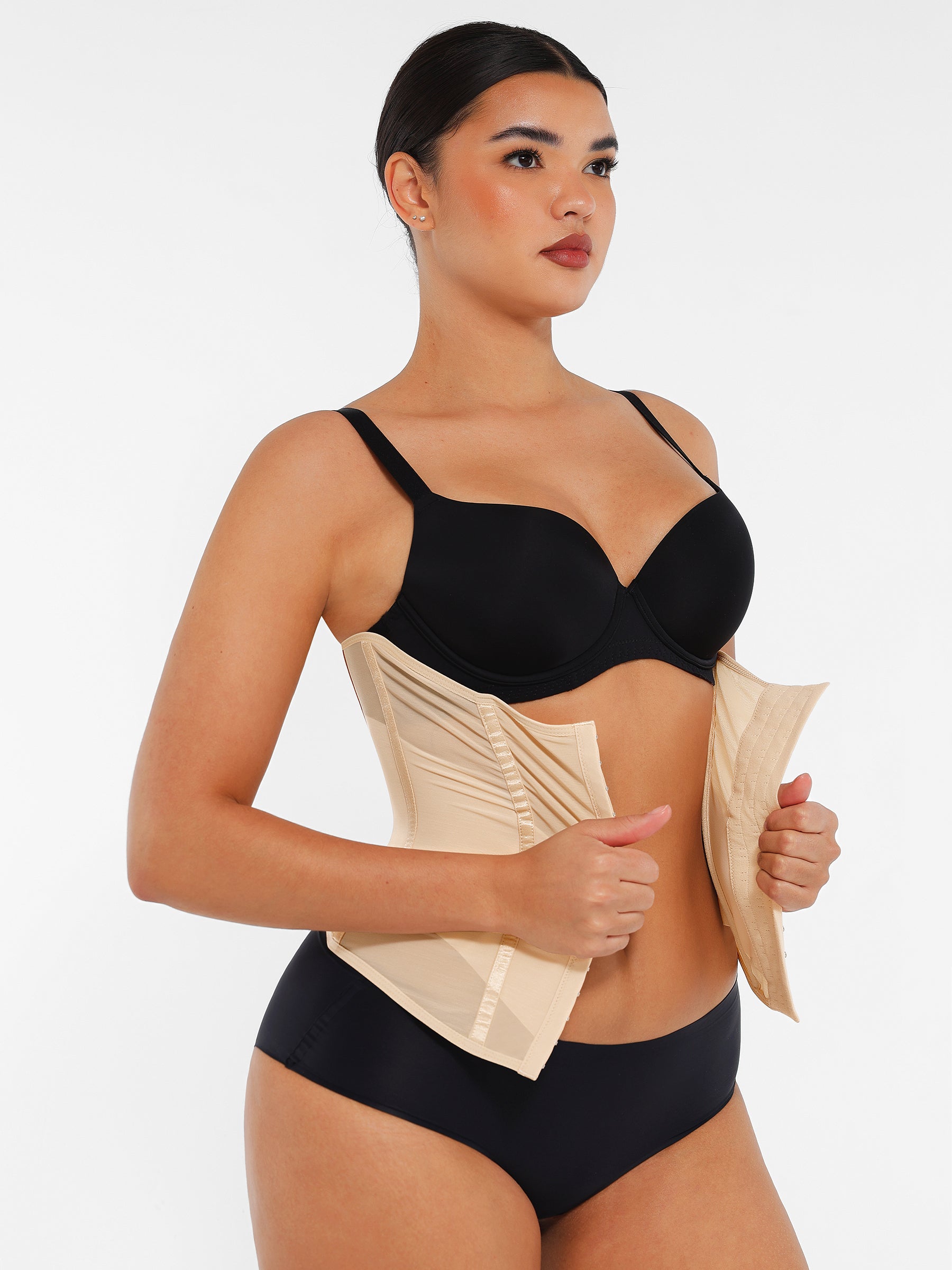 Feelingirl Women's Waist Trainer - High-Waisted Tummy Control Shapewear with Back Support - Skin