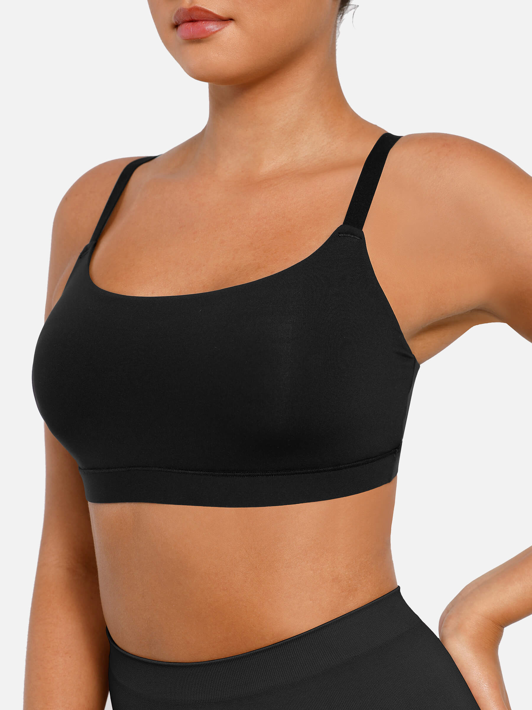 Feelingirl Everyday Wireless Invisible Square Neck Bra