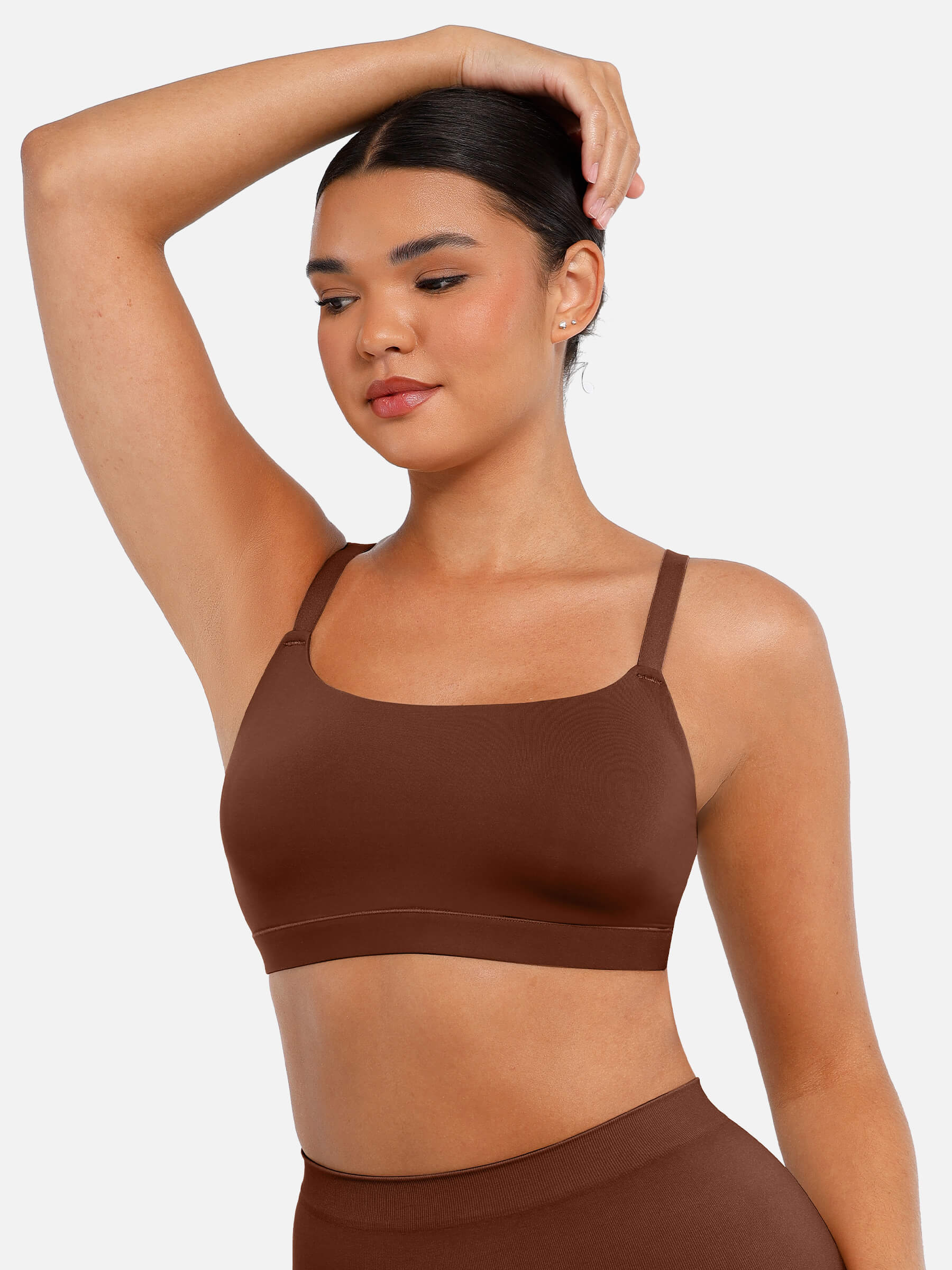 Feelingirl Everyday Wireless Invisible Square Neck Bra