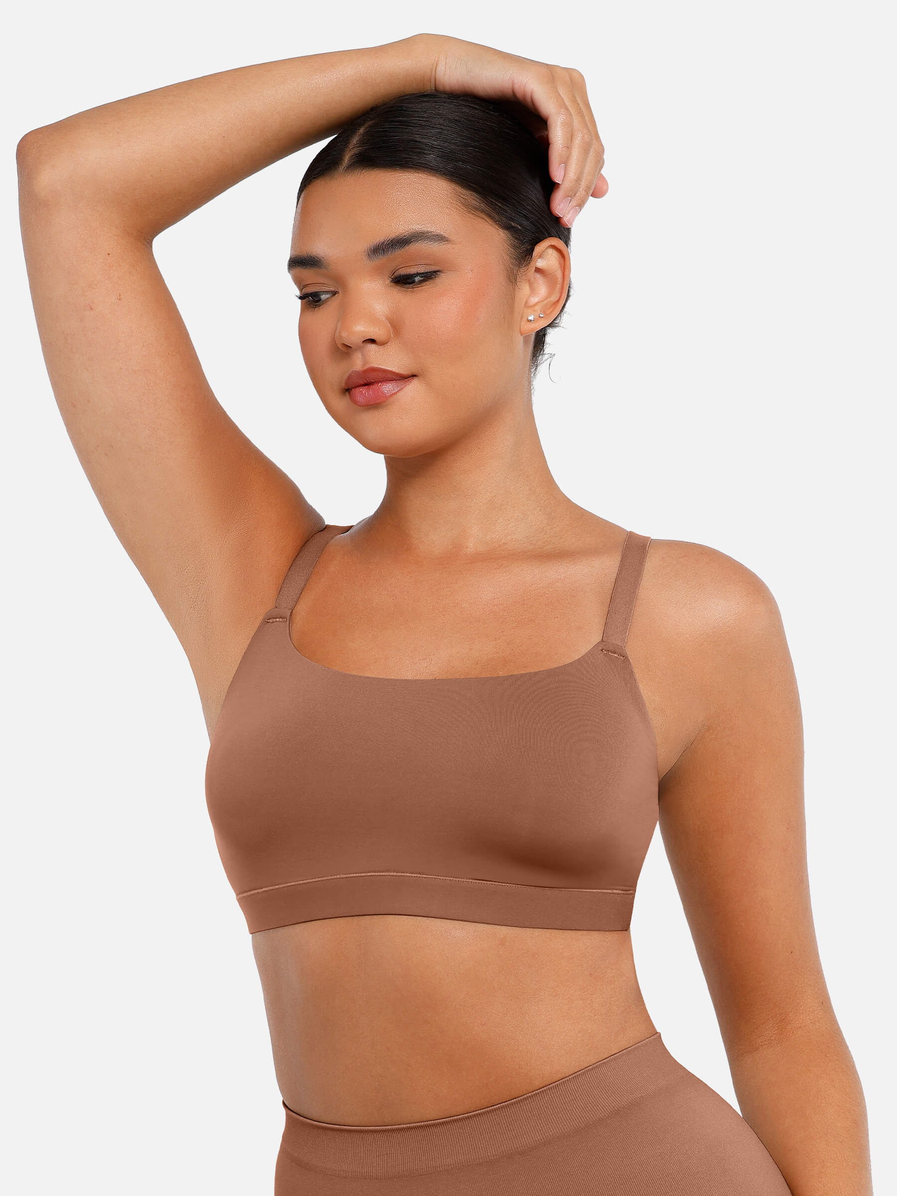 Feelingirl Everyday Wireless Invisible Square Neck Bra