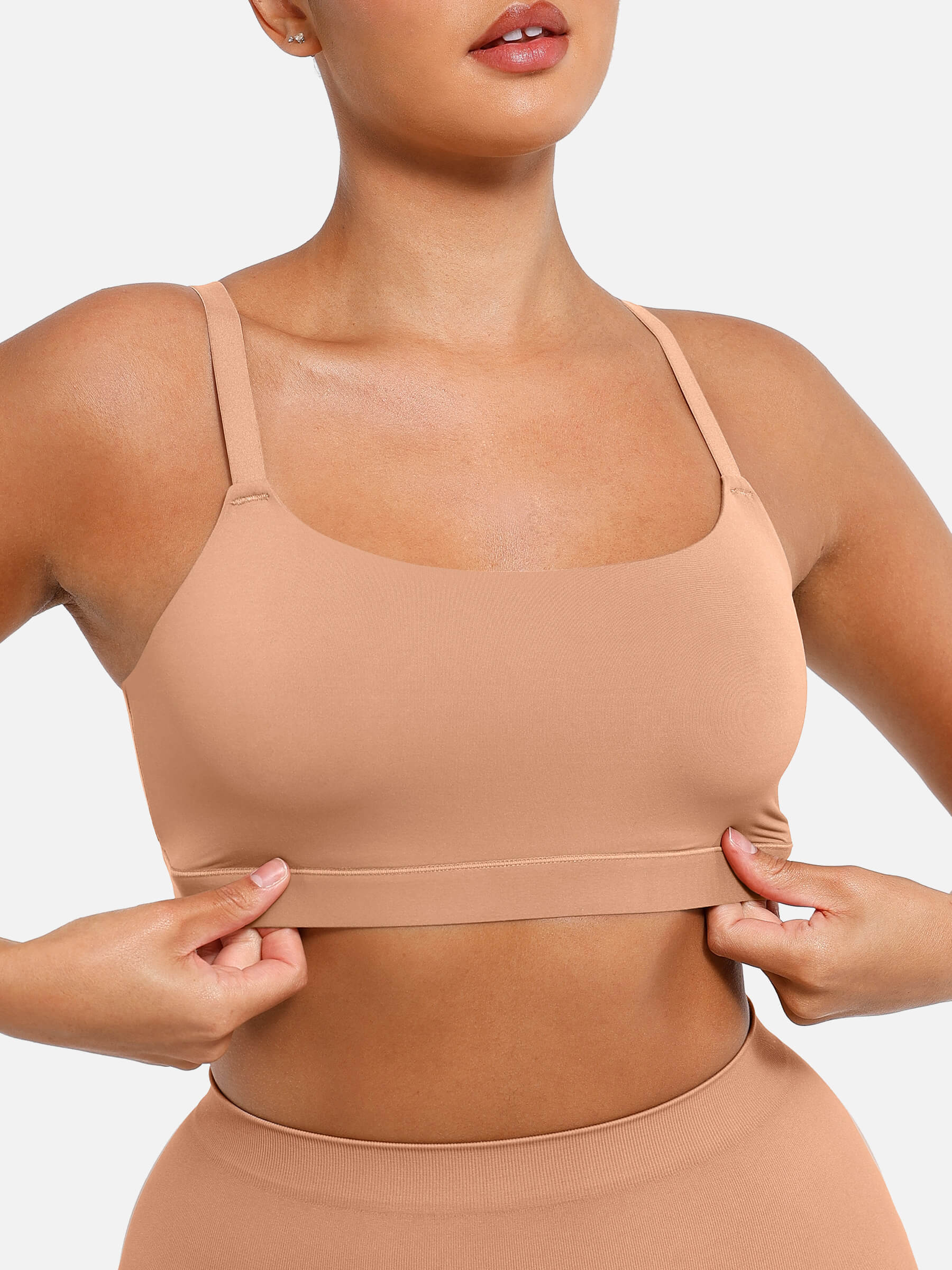 Feelingirl Everyday Wireless Invisible Square Neck Bra