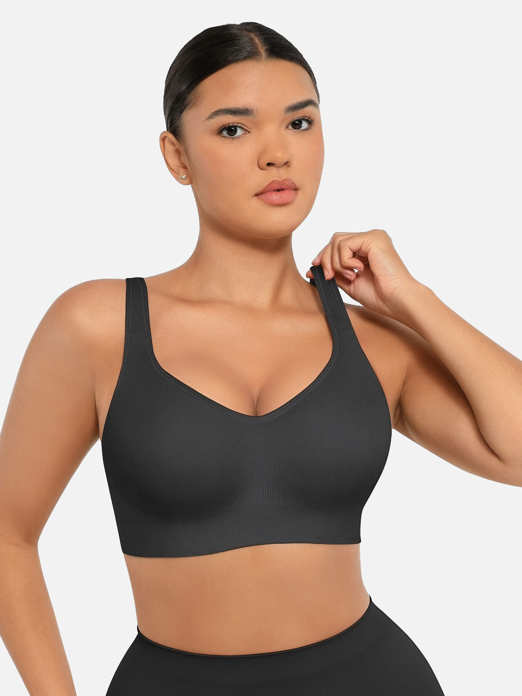 Feelingirl Built-in Soft Cups Full Coverage Wireless Bras