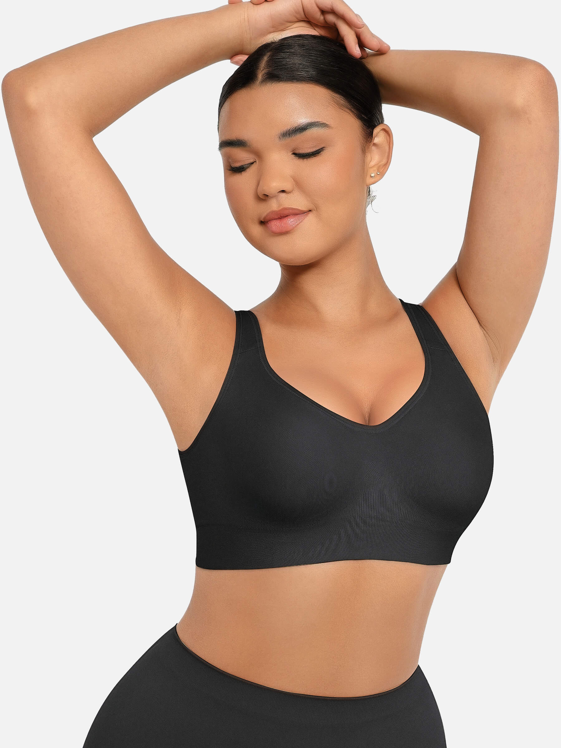 Feelingirl Built-in Soft Cups Full Coverage Wireless Bras