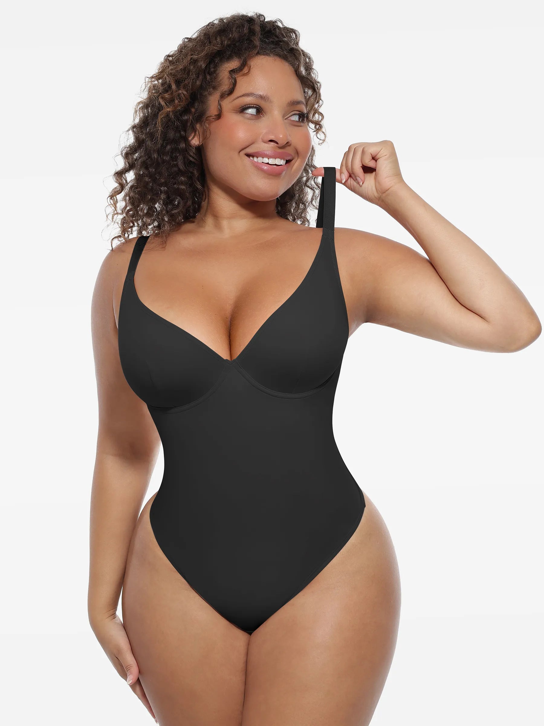 Body gainant à col en V profond Feelingirl