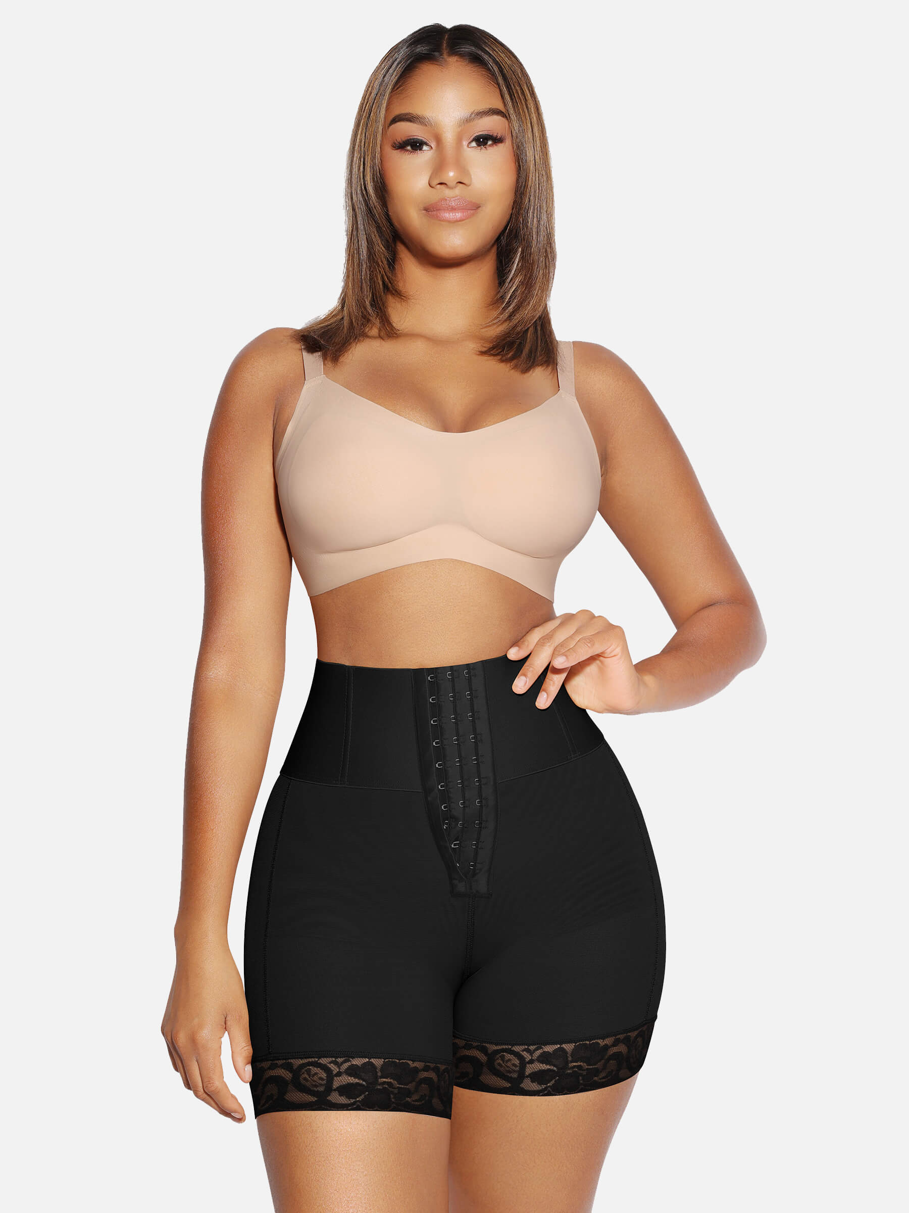 Feelingirl High Waisted Tummy Control Butt Lifter Shorts