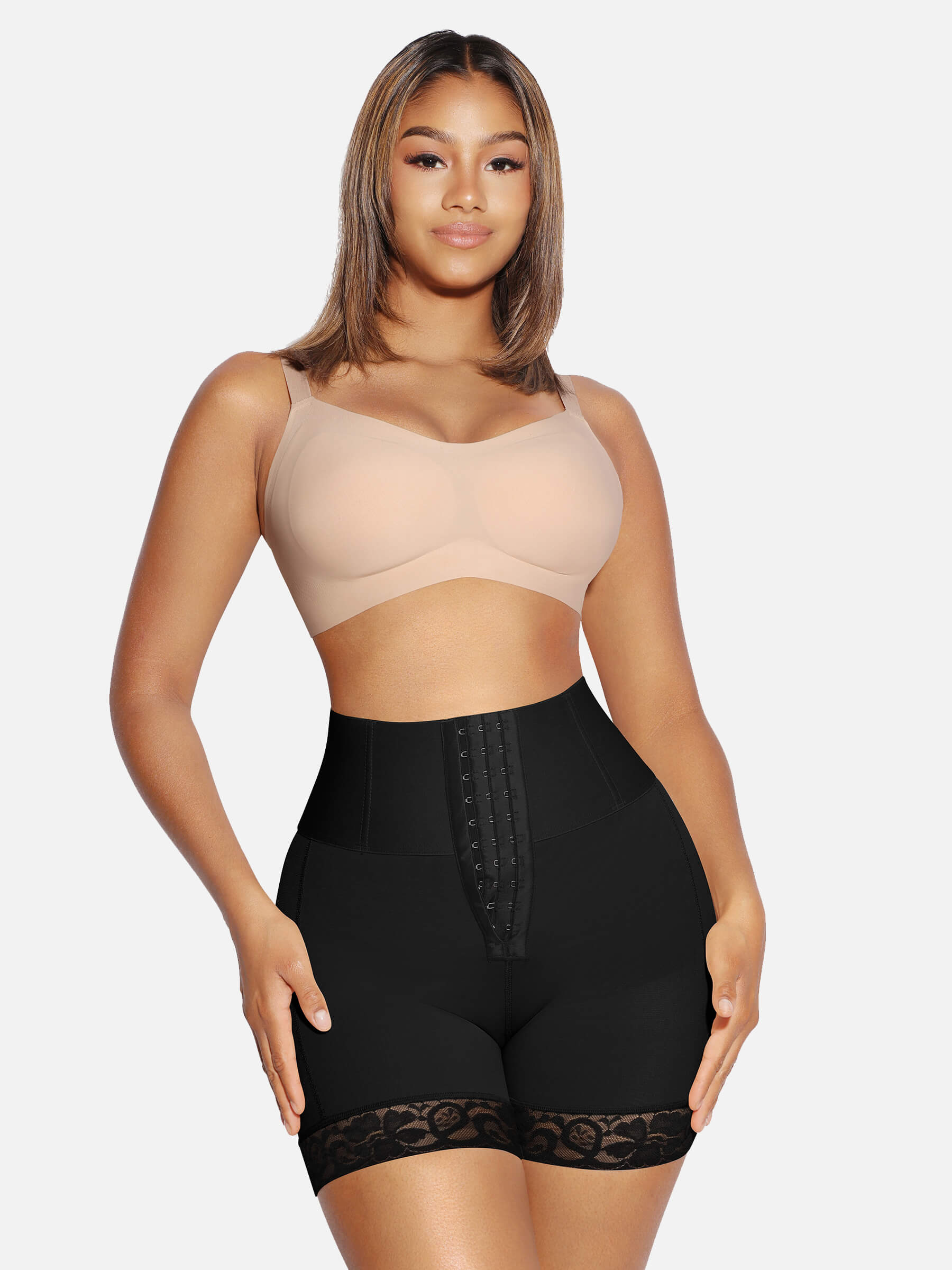 Feelingirl High Waisted Tummy Control Butt Lifter Shorts