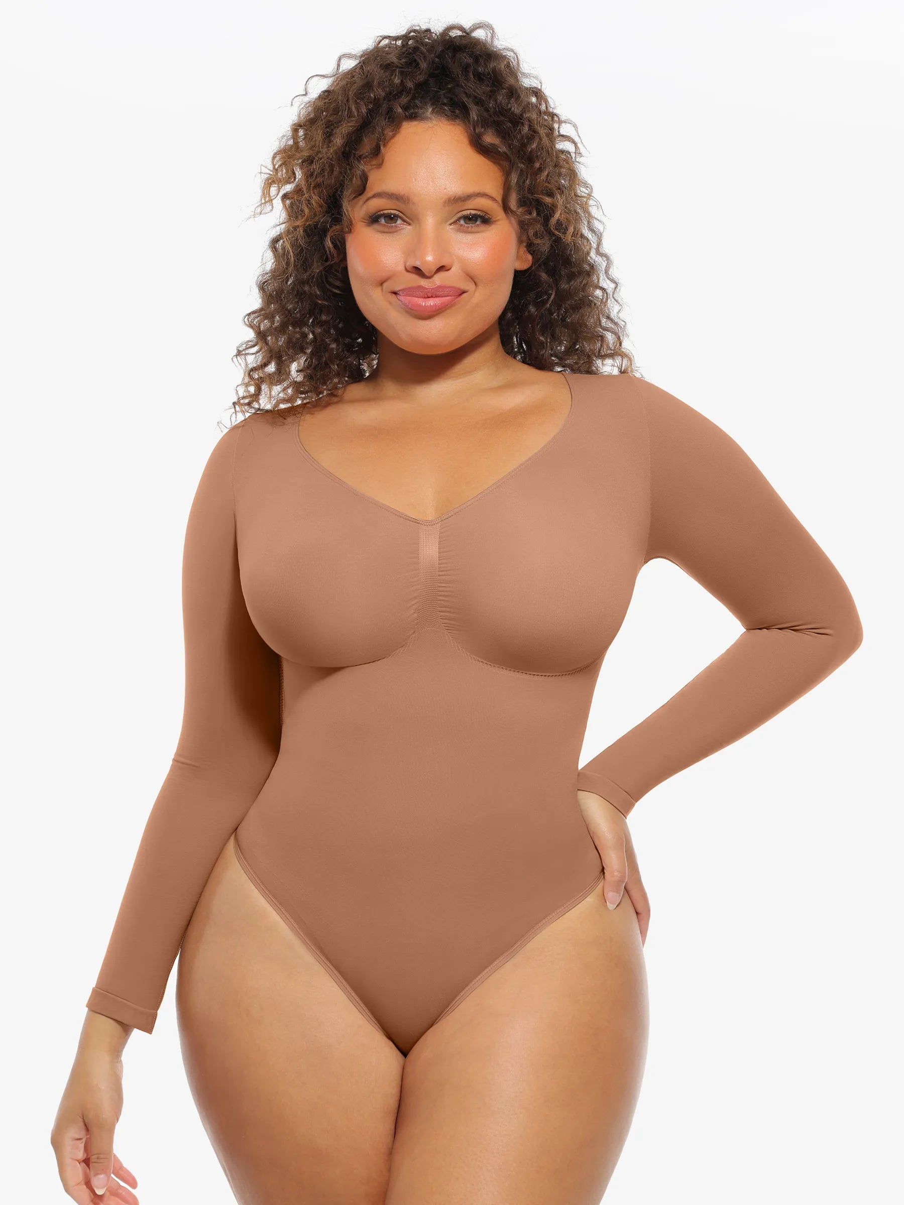 Body string gainant sans coutures à manches longues Feelingirl
