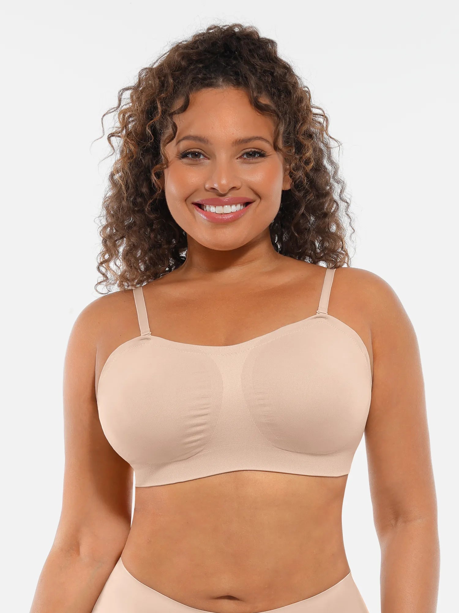 Feelingirl Seamless Strapless Anti-Slip Bra With Removable Pads