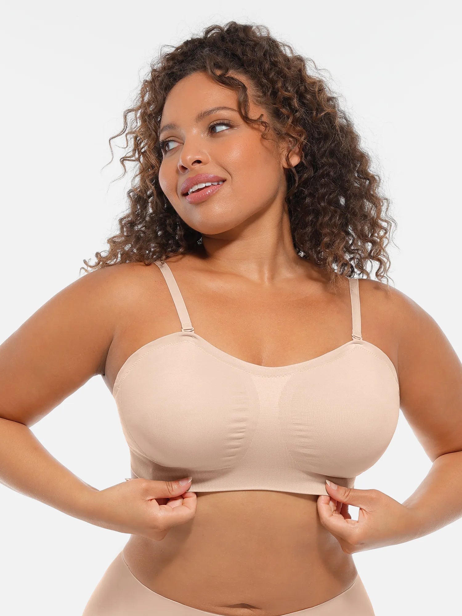Feelingirl Seamless Strapless Anti-Slip Bra With Removable Pads