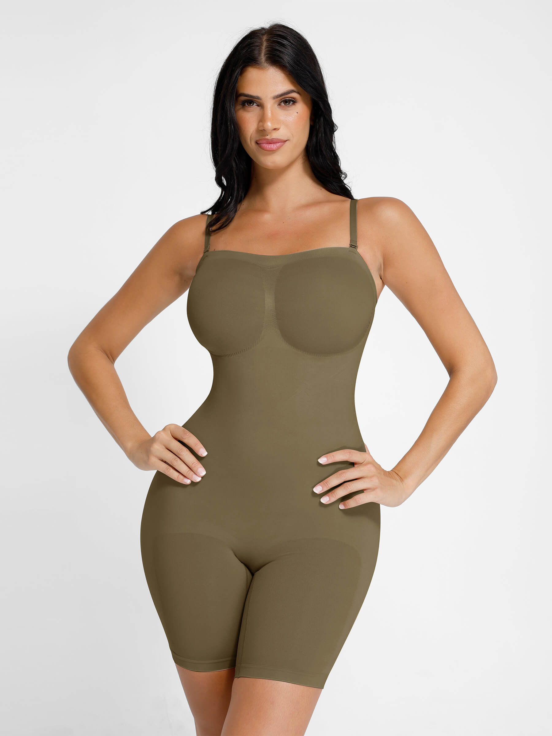 Feelingirl Seamless Strapless Bodysuit with Removable Straps