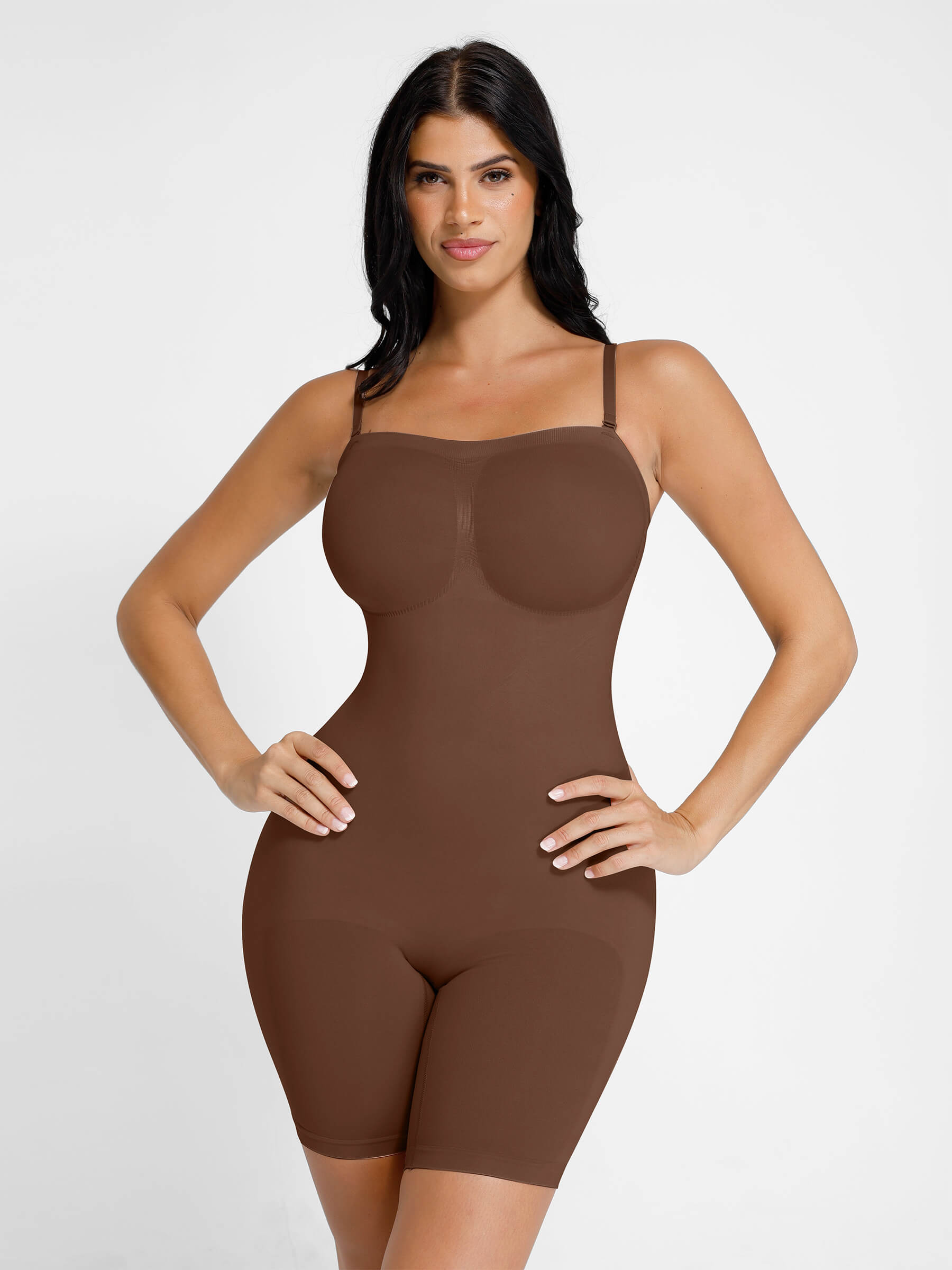 Feelingirl Seamless Strapless Bodysuit with Removable Straps