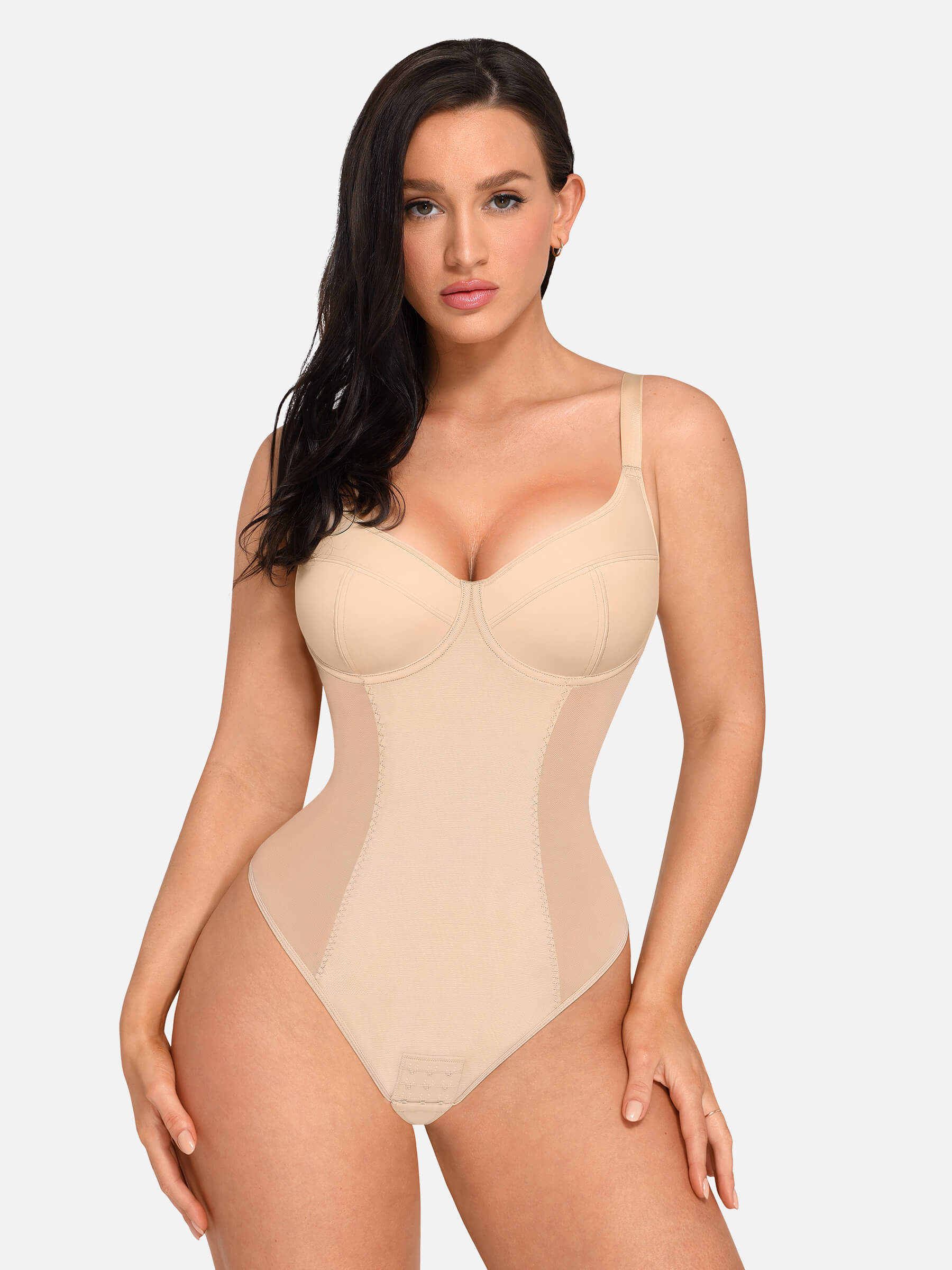 Feelingirl Tummy Control Thong Sculpting Daily Wear Shapewear Bodysuit