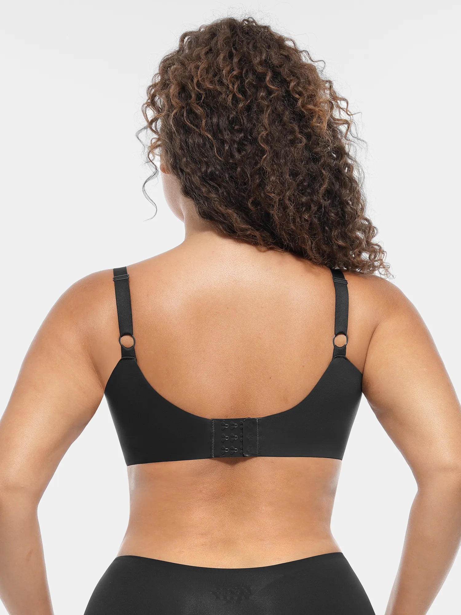 Feelingirl Unpadded Underwired Deep V-Neck Side Support Bra