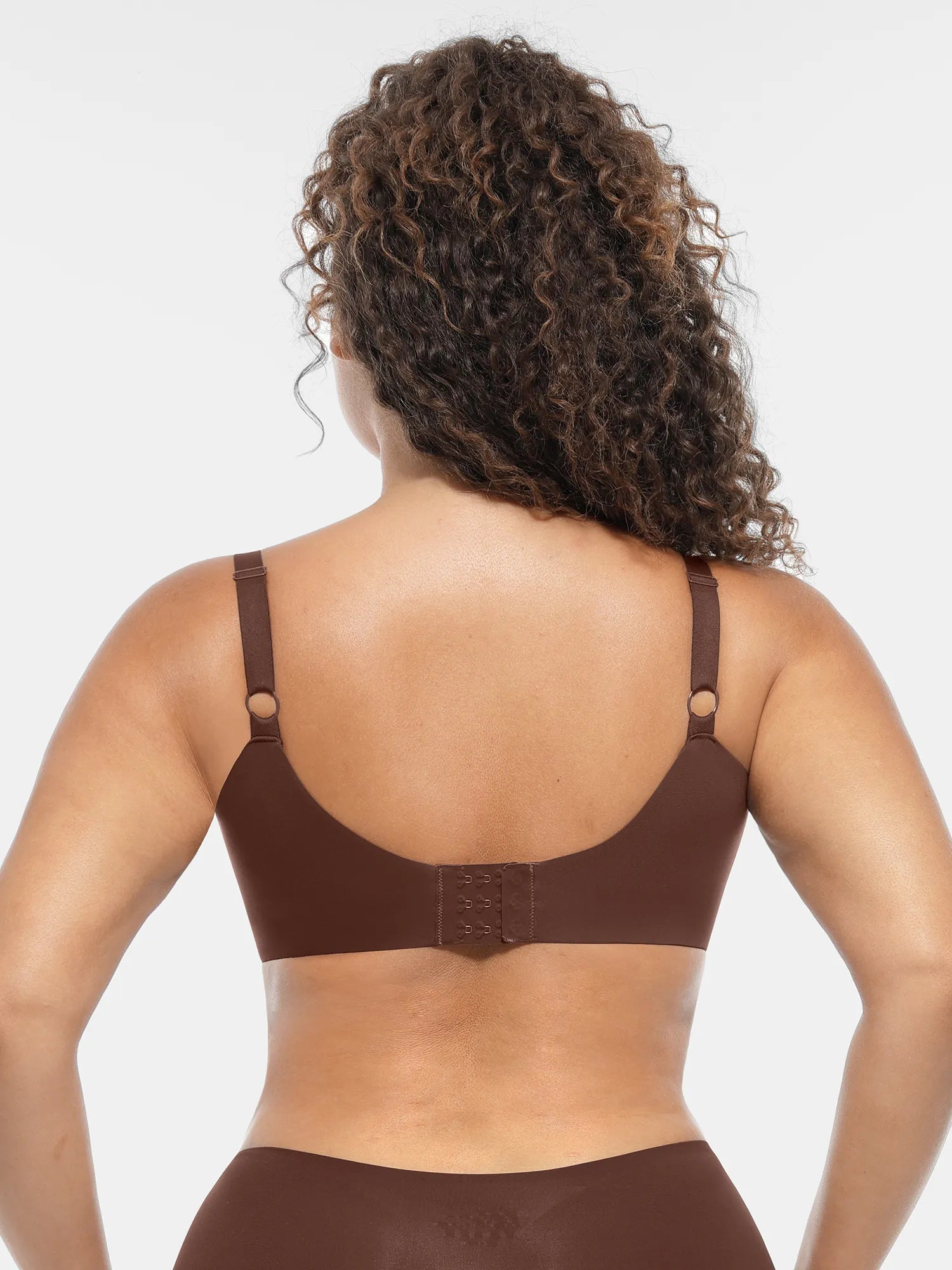 Feelingirl Unpadded Underwired Deep V-Neck Side Support Bra