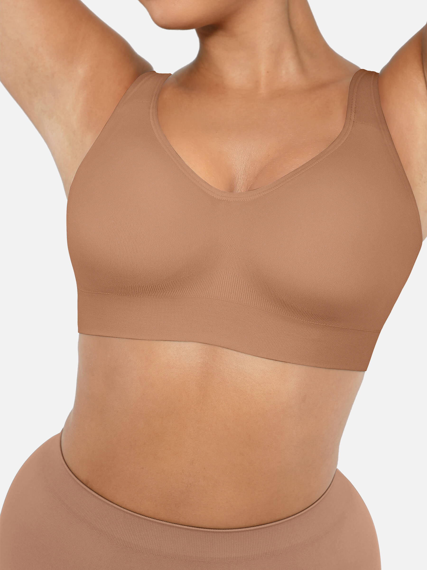 Feelingirl Built-in Soft Cups Full Coverage Wireless Bra