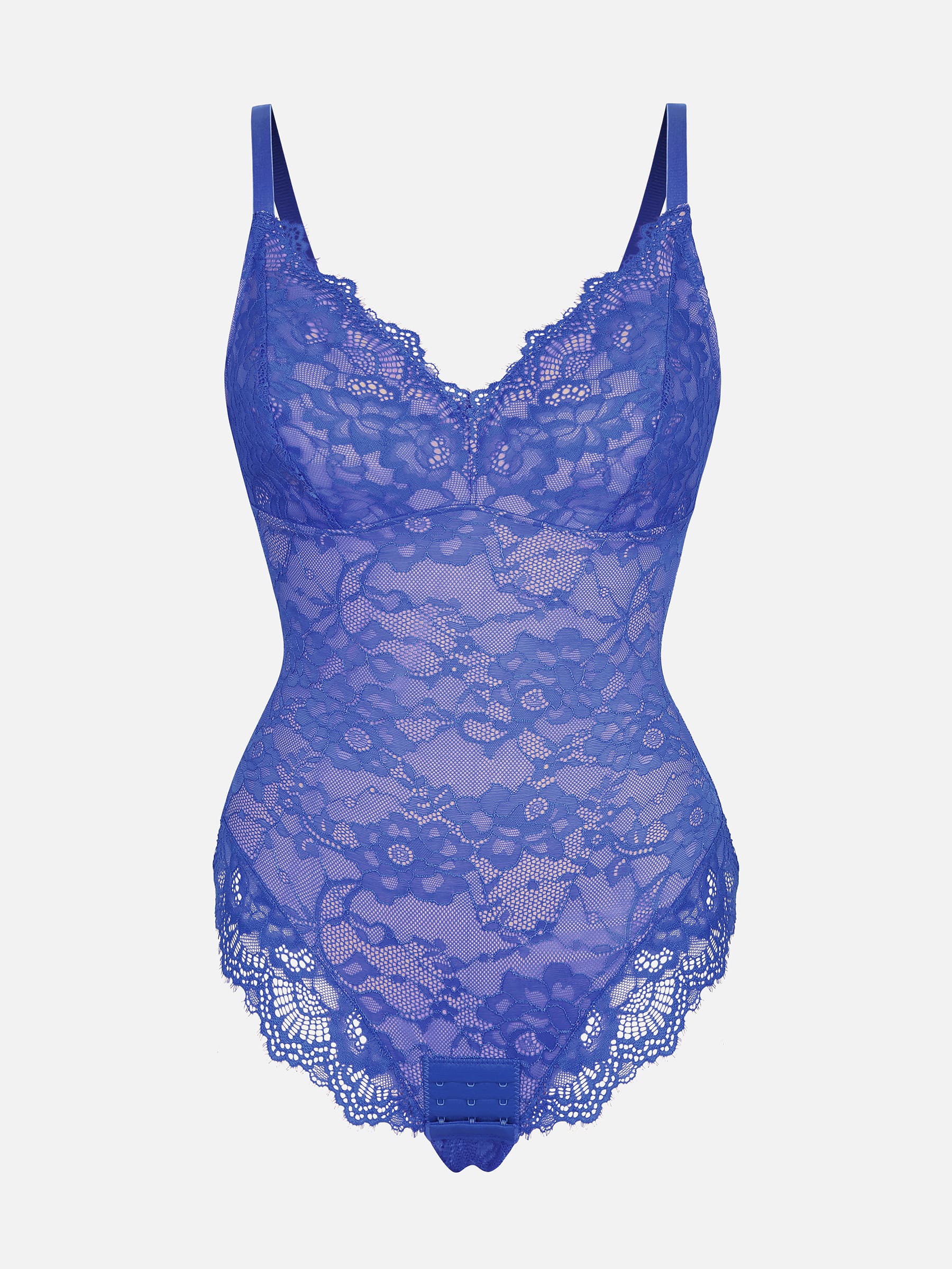 Feelingirl-V-Neck-Bodysuit-with-Lace-Fabric-BU7