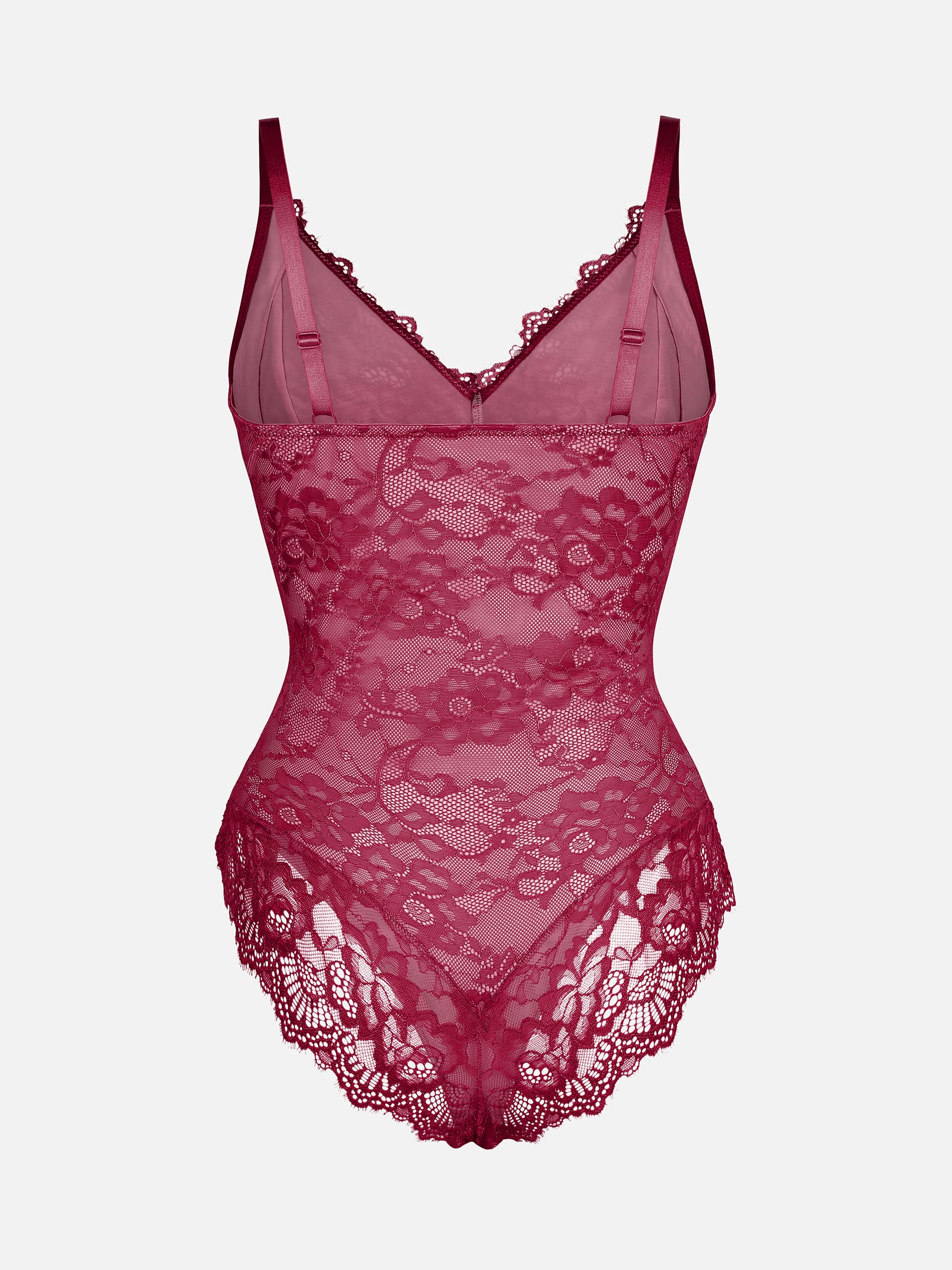 Feelingirl-V-Neck-Bodysuit-with-Lace-Fabric-RD3