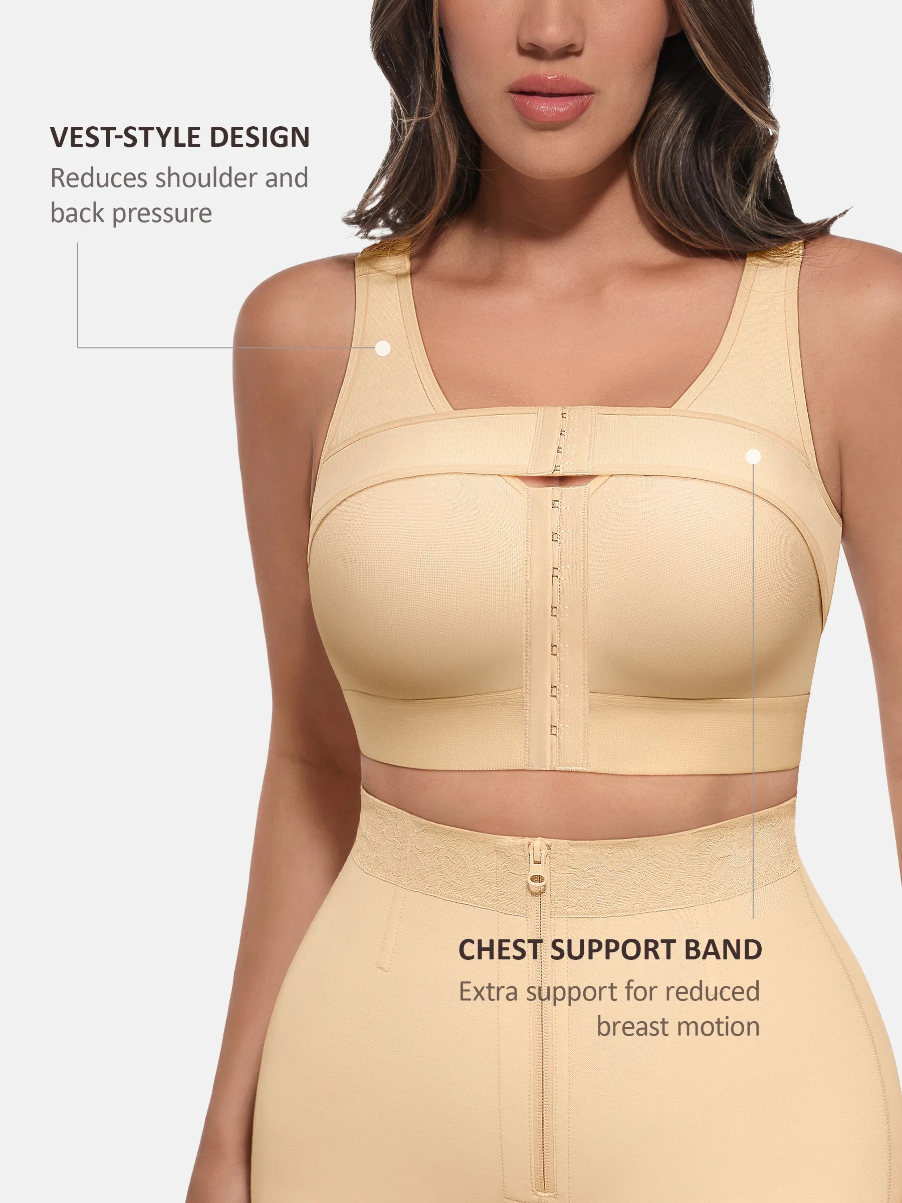 Feelingirl Post-Surgical Full Coverage Bra With Support Band