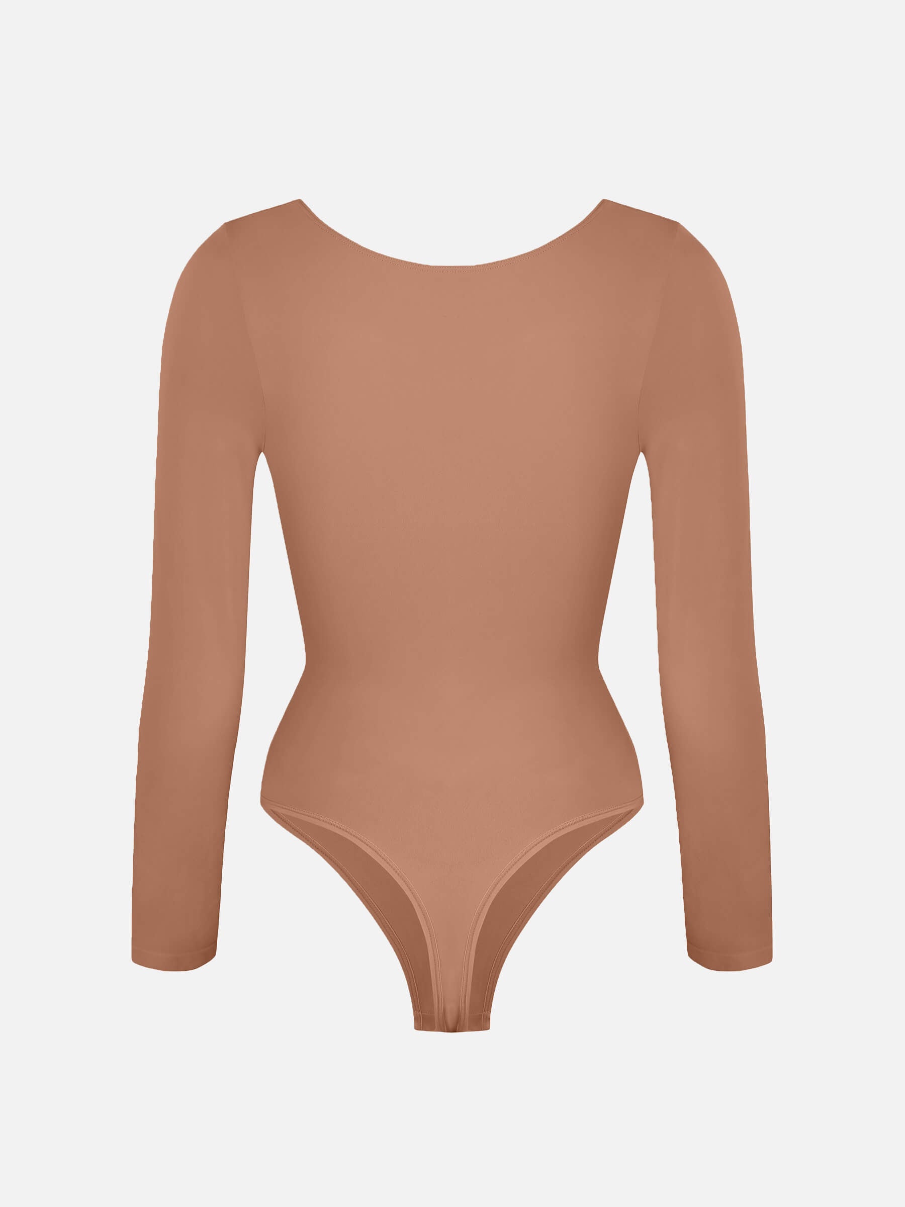 Feelingirl Seamless Long Sleeve Tummy Control Thong Bodysuit