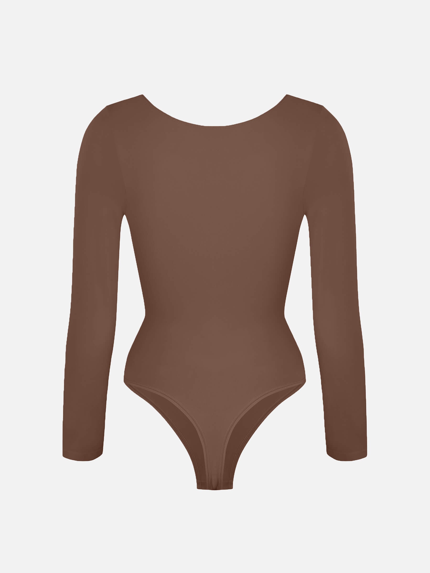 Feelingirl Seamless Long Sleeve Tummy Control Thong Bodysuit