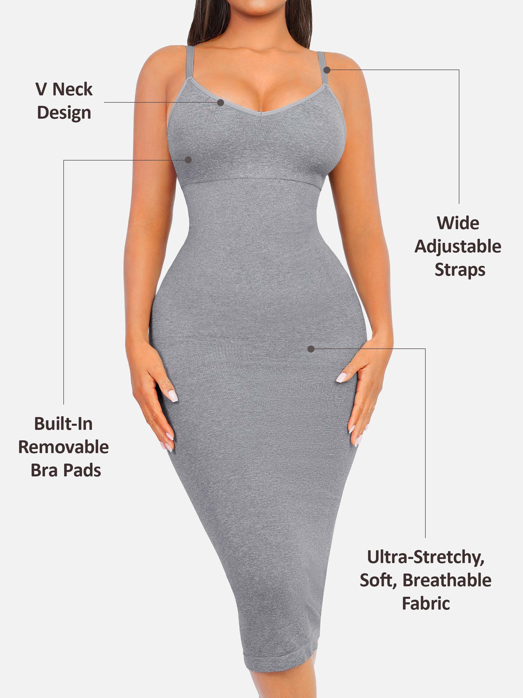 Robe mi-longue gainante sans coutures Feelingirl