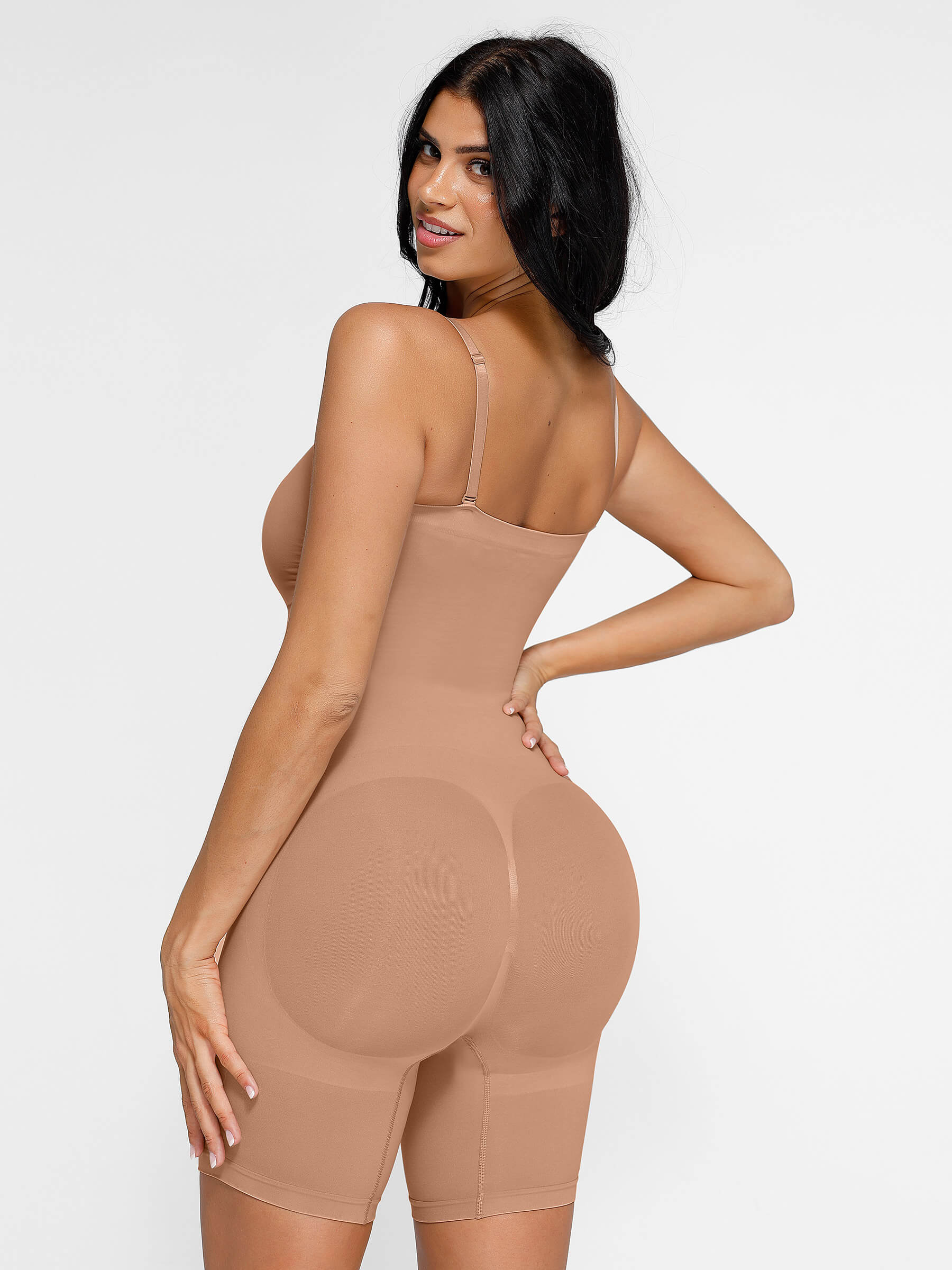 Feelingirl Seamless Strapless Bodysuit with Removable Straps