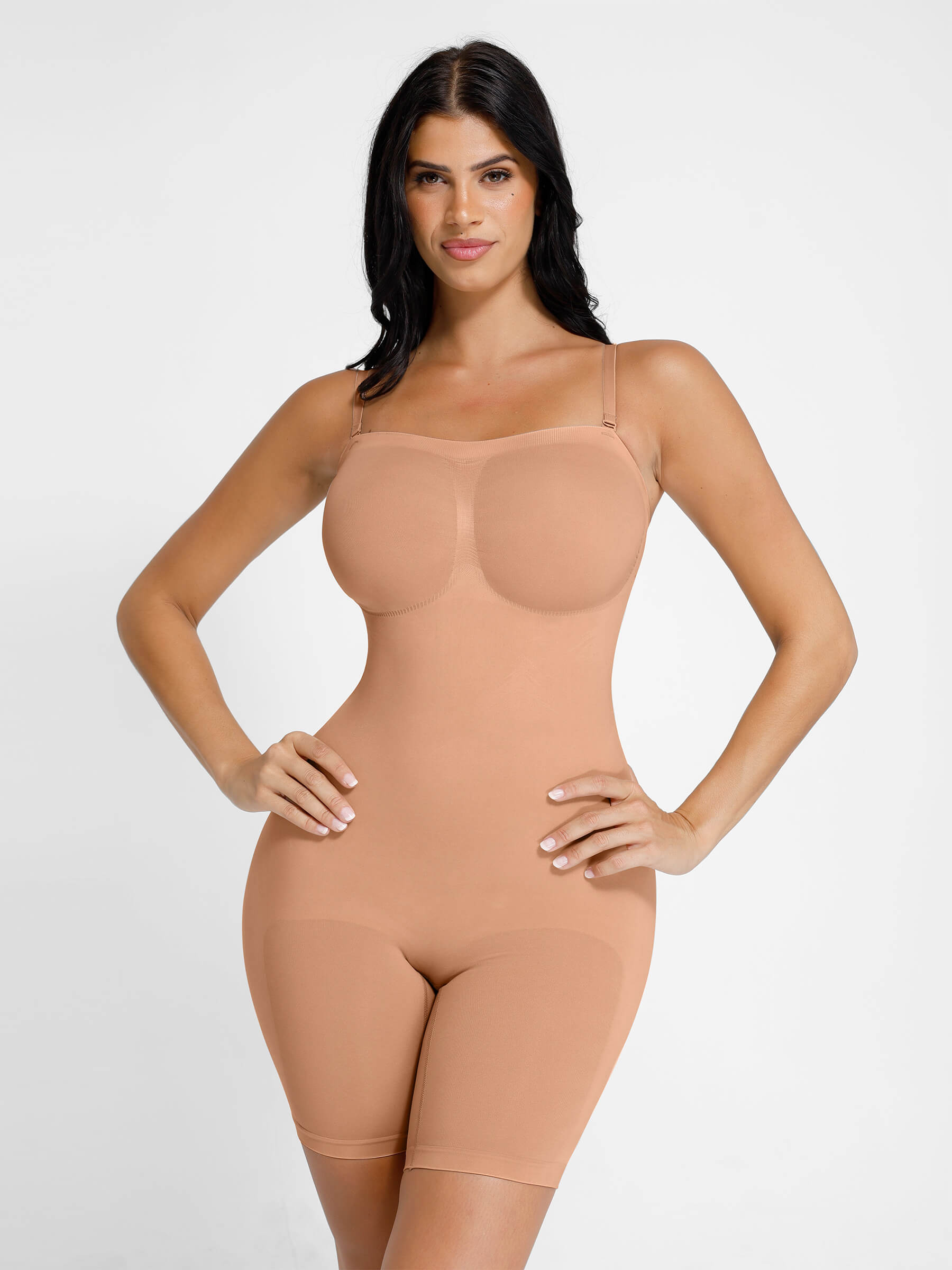 Feelingirl Seamless Strapless Bodysuit with Removable Straps