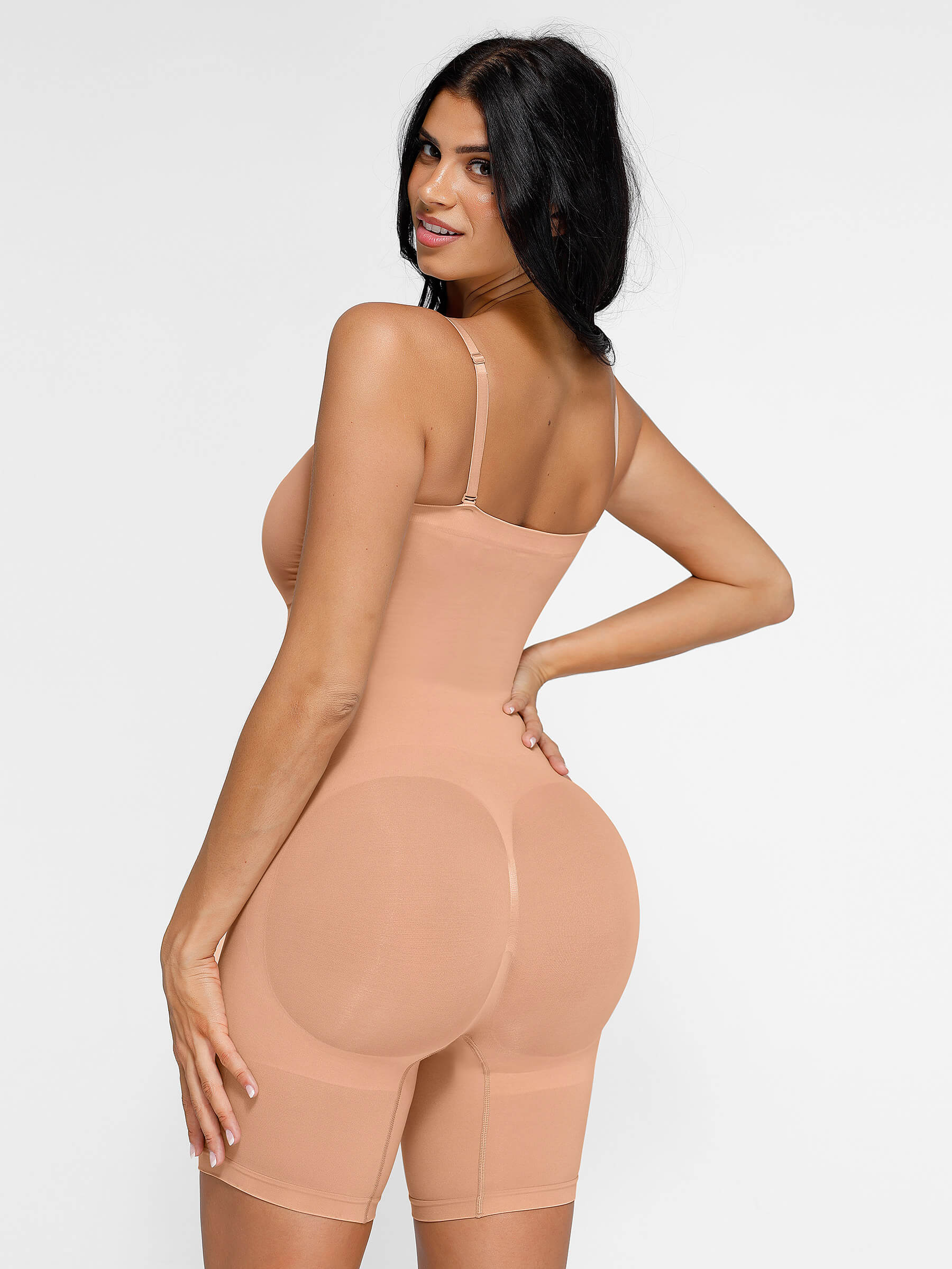 Feelingirl Seamless Strapless Bodysuit with Removable Straps