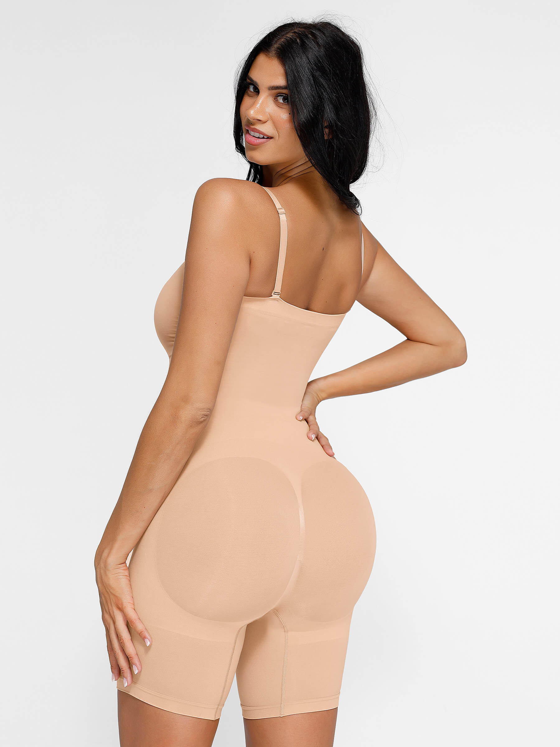 Feelingirl Seamless Strapless Bodysuit with Removable Straps