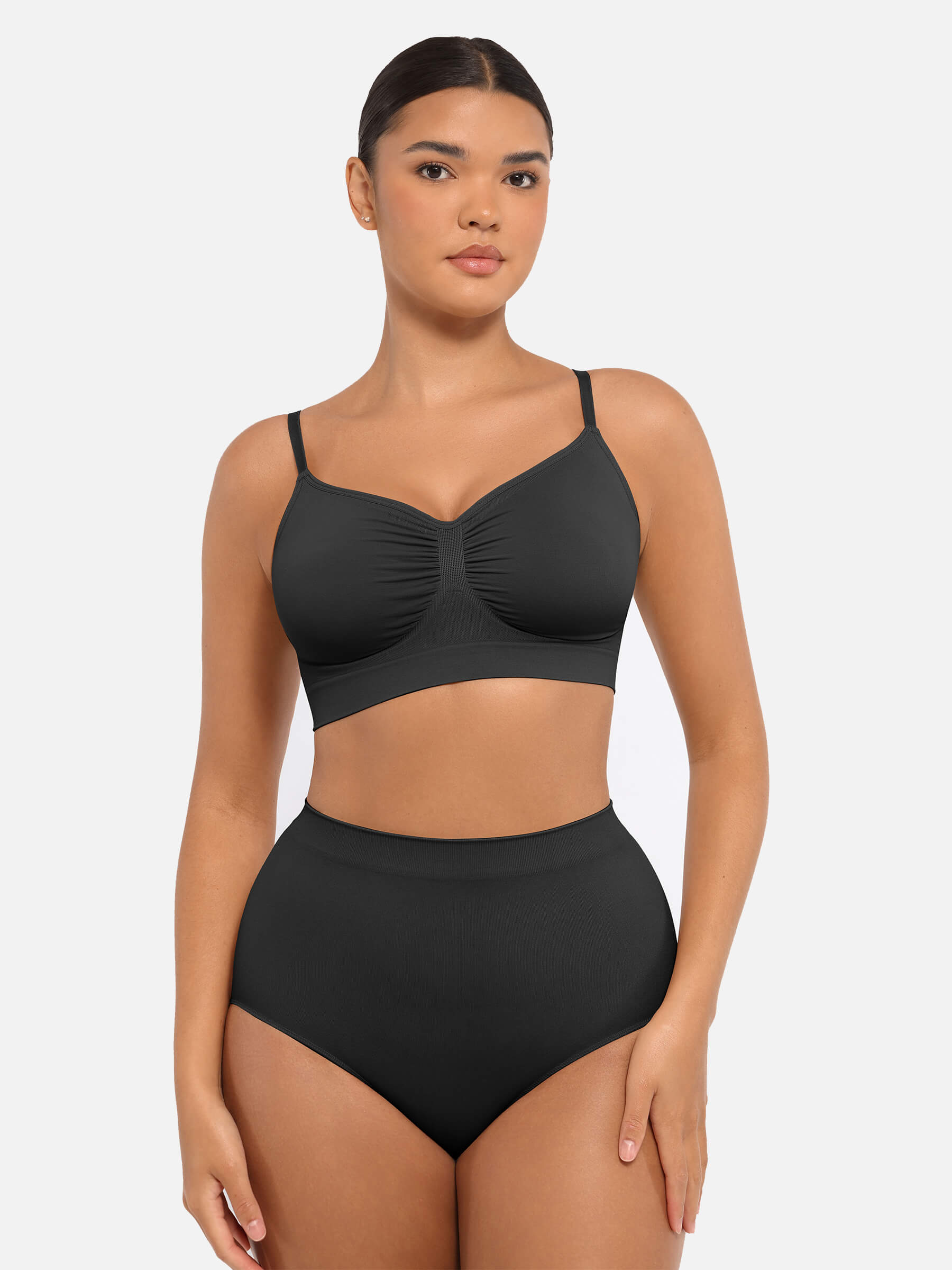 Feelingirl Wireless Bra & Seamless Tummy Control Brief Set