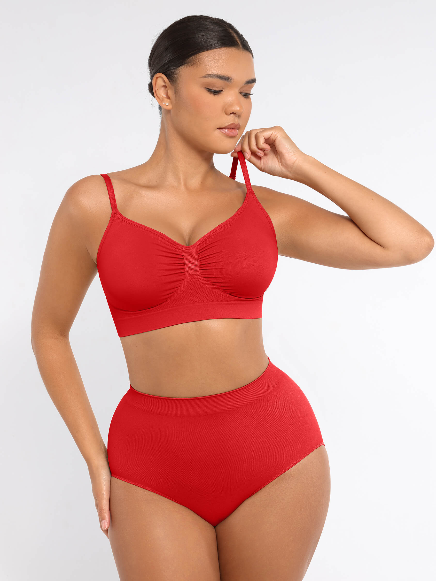 Feelingirl Wireless Bra & Seamless Tummy Control Brief Set