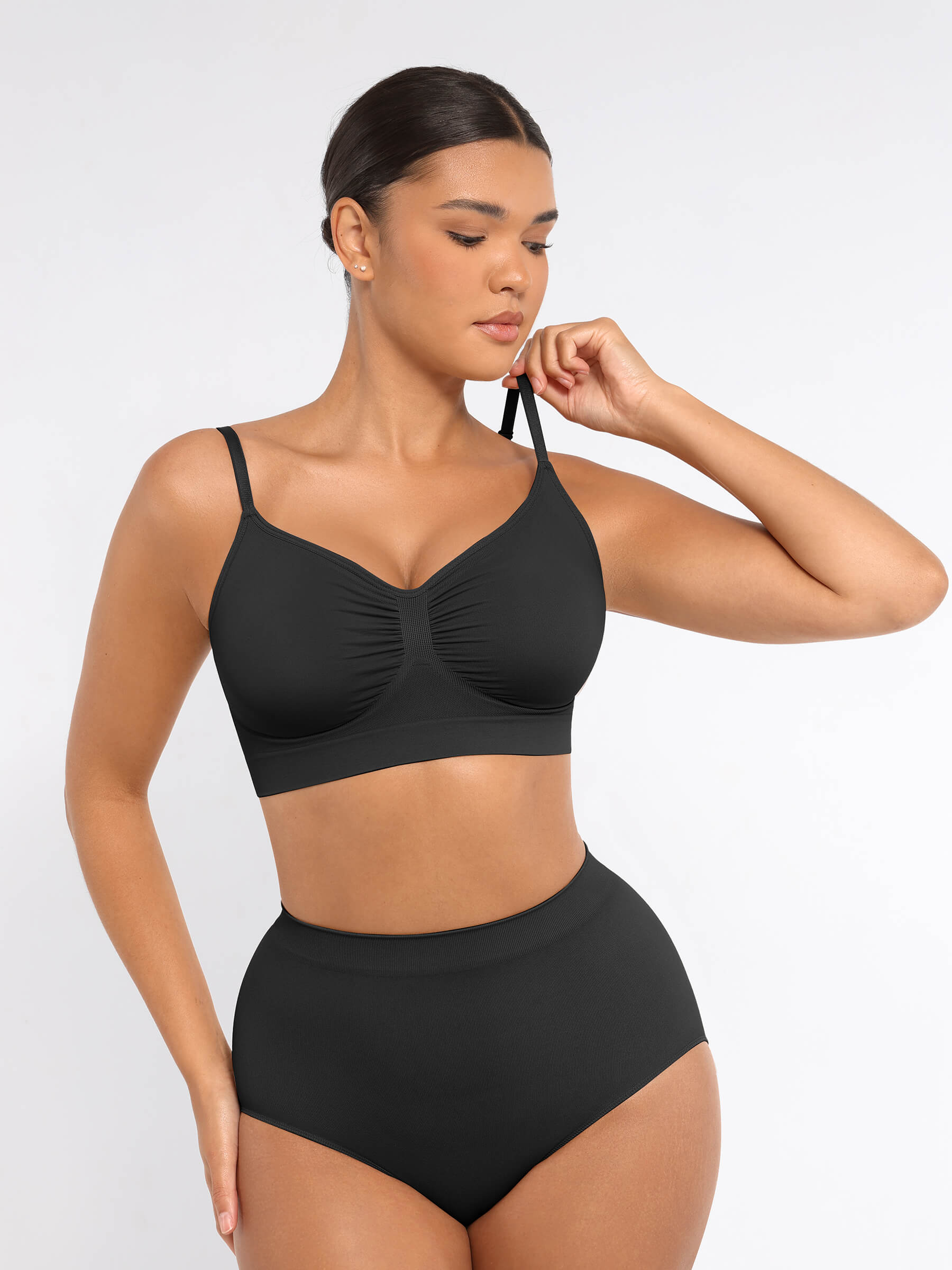 Feelingirl Wireless Bra & Seamless Tummy Control Brief Set