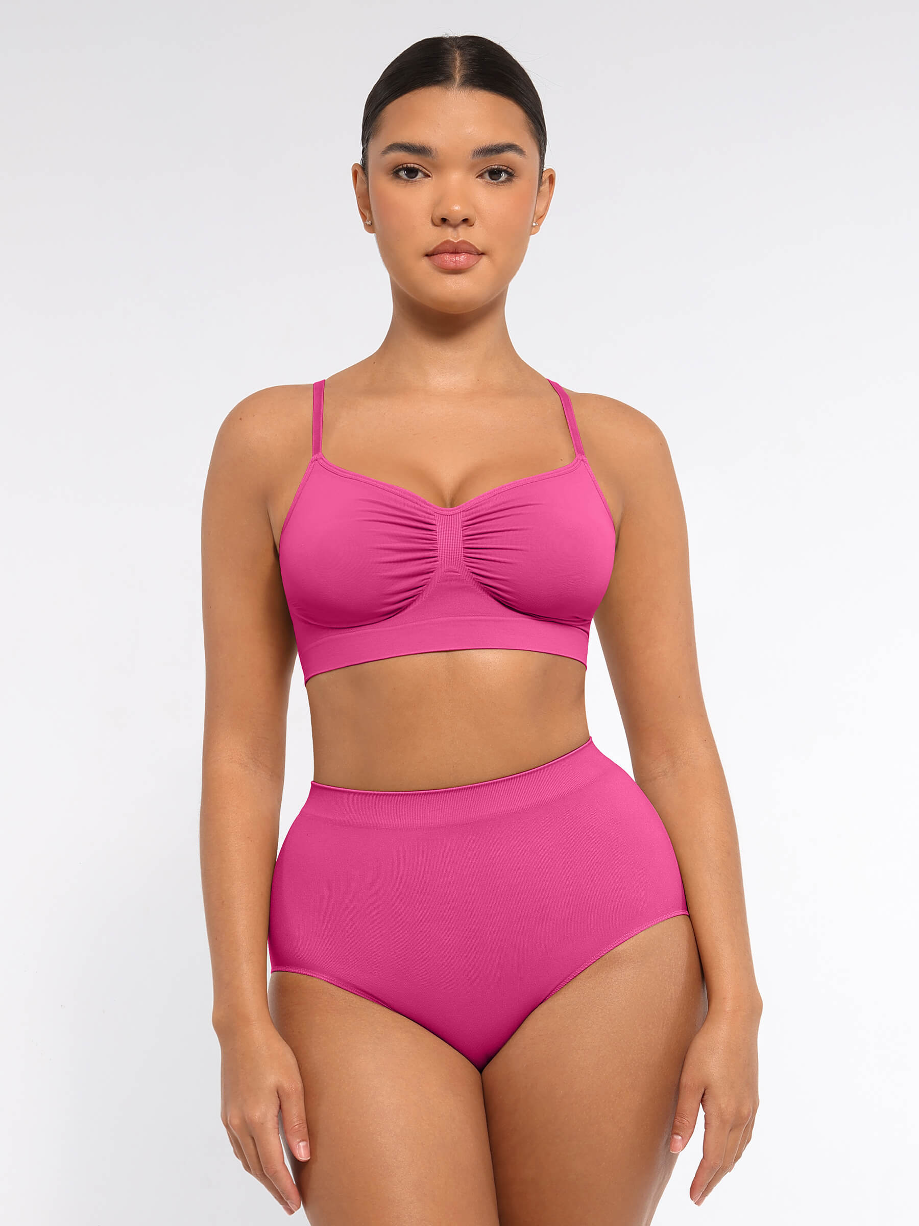 Feelingirl Wireless Bra & Seamless Tummy Control Brief Set