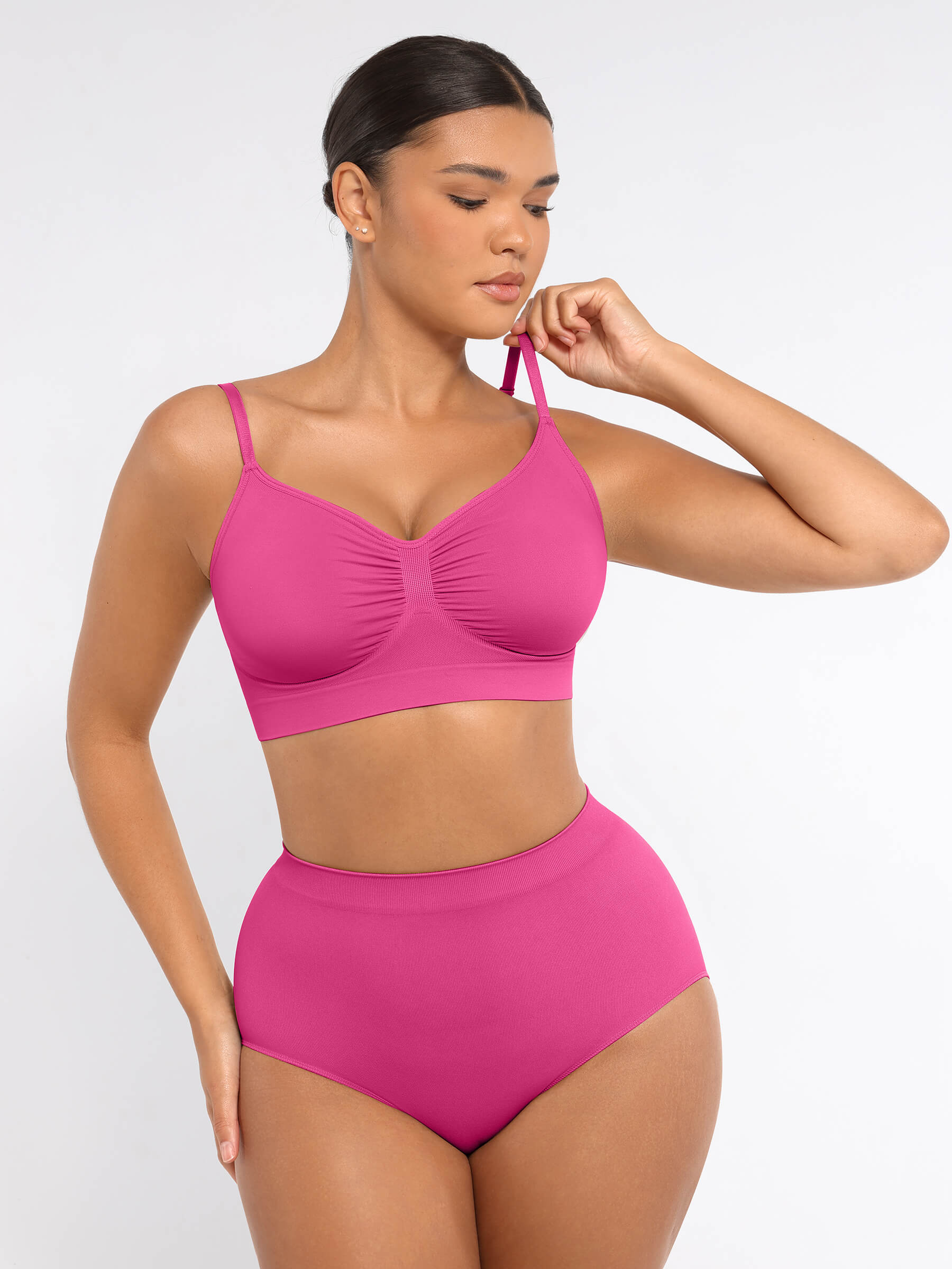 Feelingirl Wireless Bra & Seamless Tummy Control Brief Set