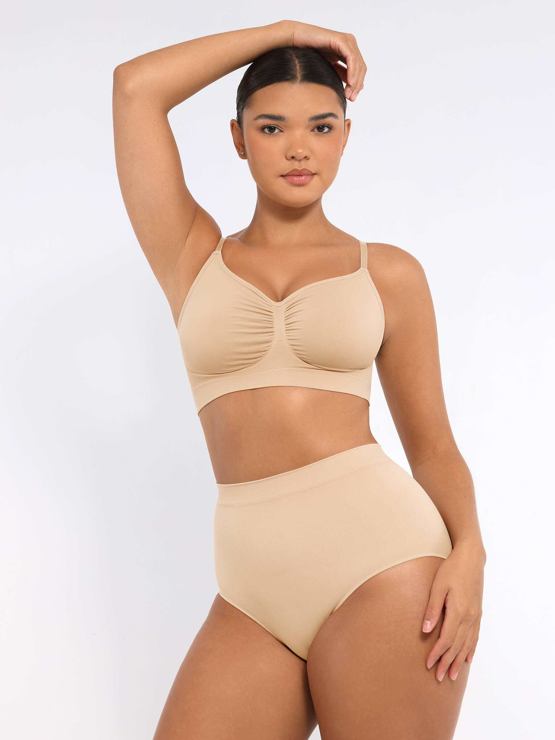 Feelingirl Wireless Bra & Seamless Tummy Control Brief Set