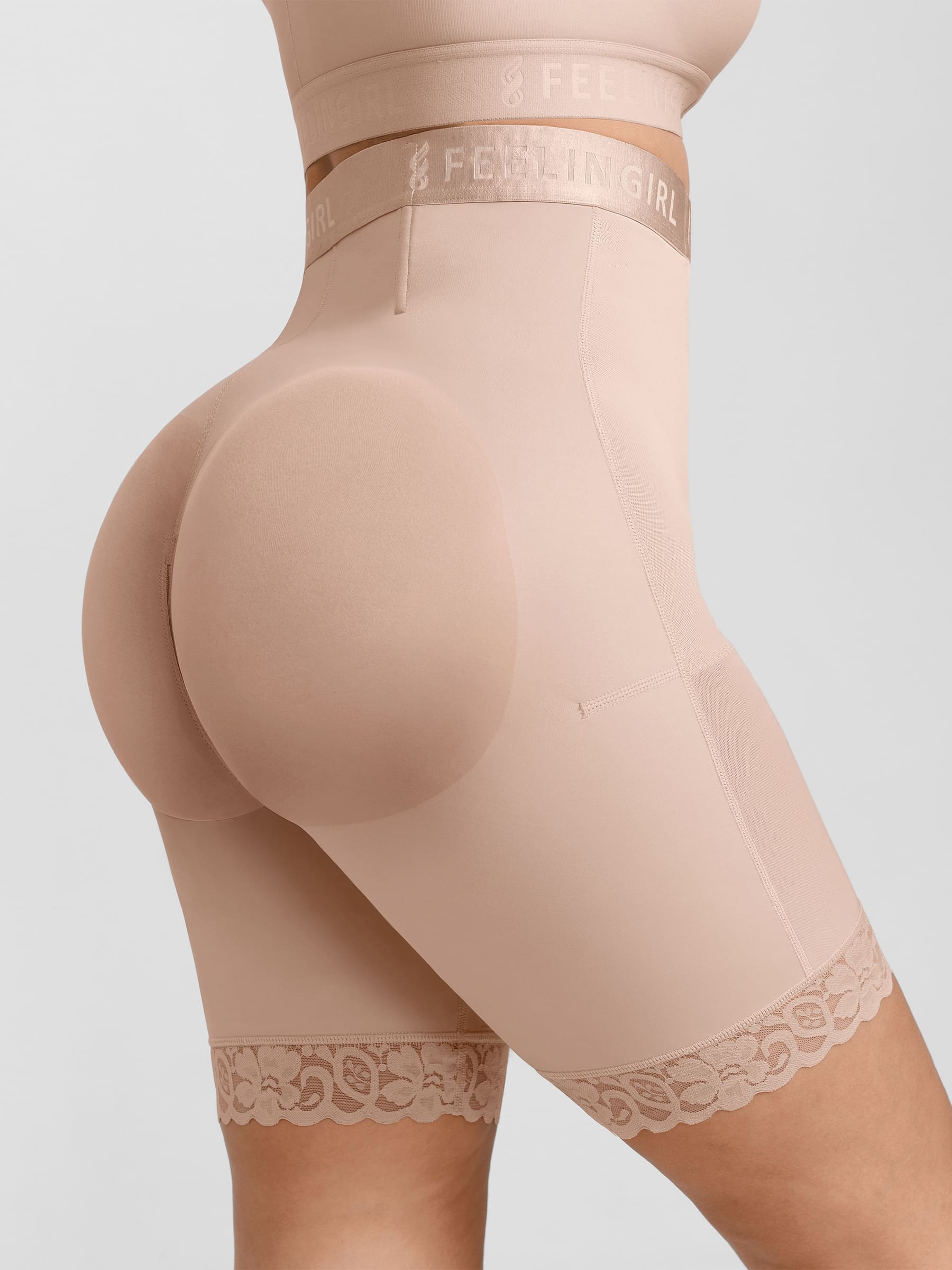 Pantalones cortos moldeadores de glúteos sin costuras Feelingirl
