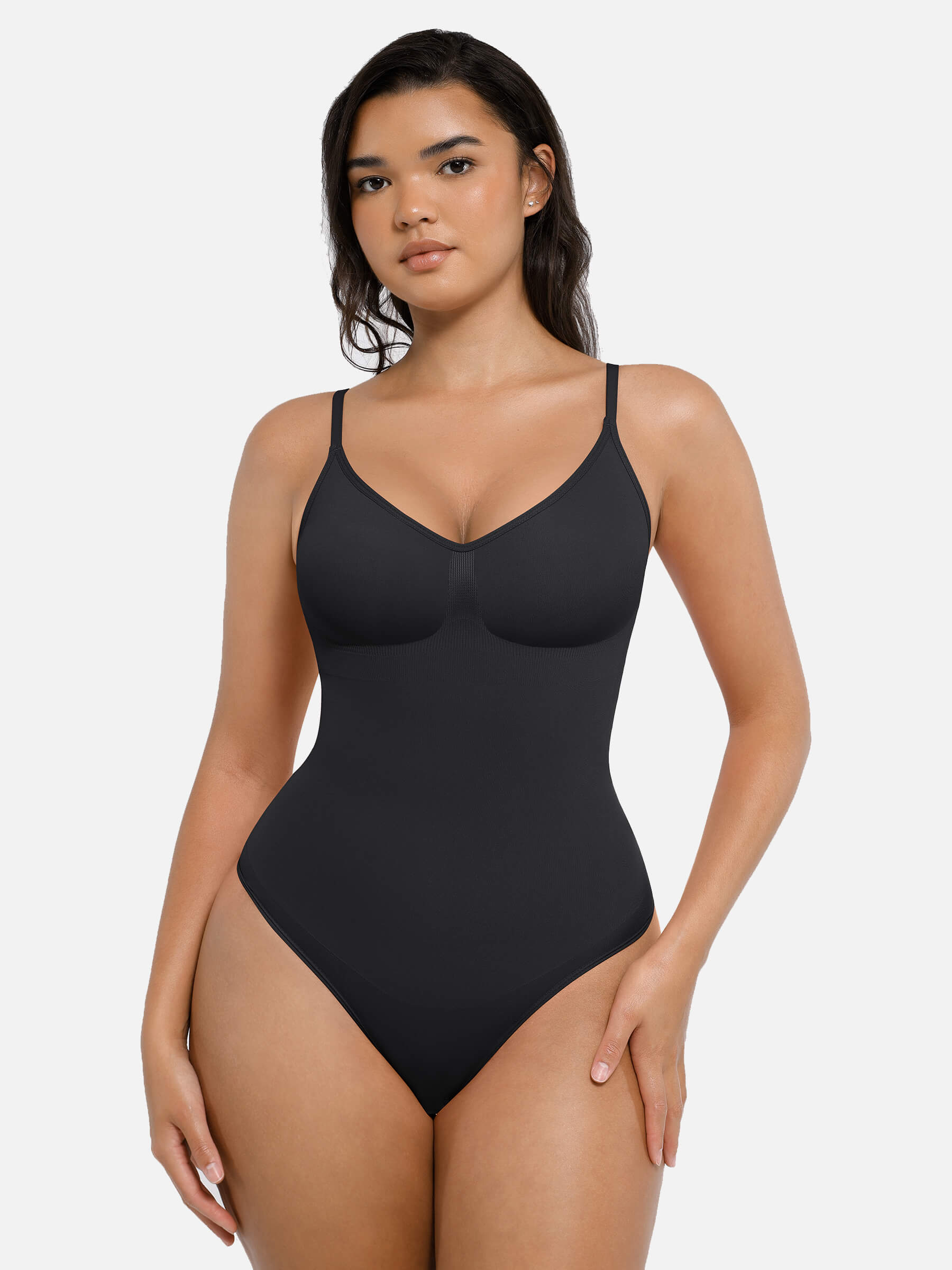 Feelingirl Tummy Control Seamless Thong Bodysuit