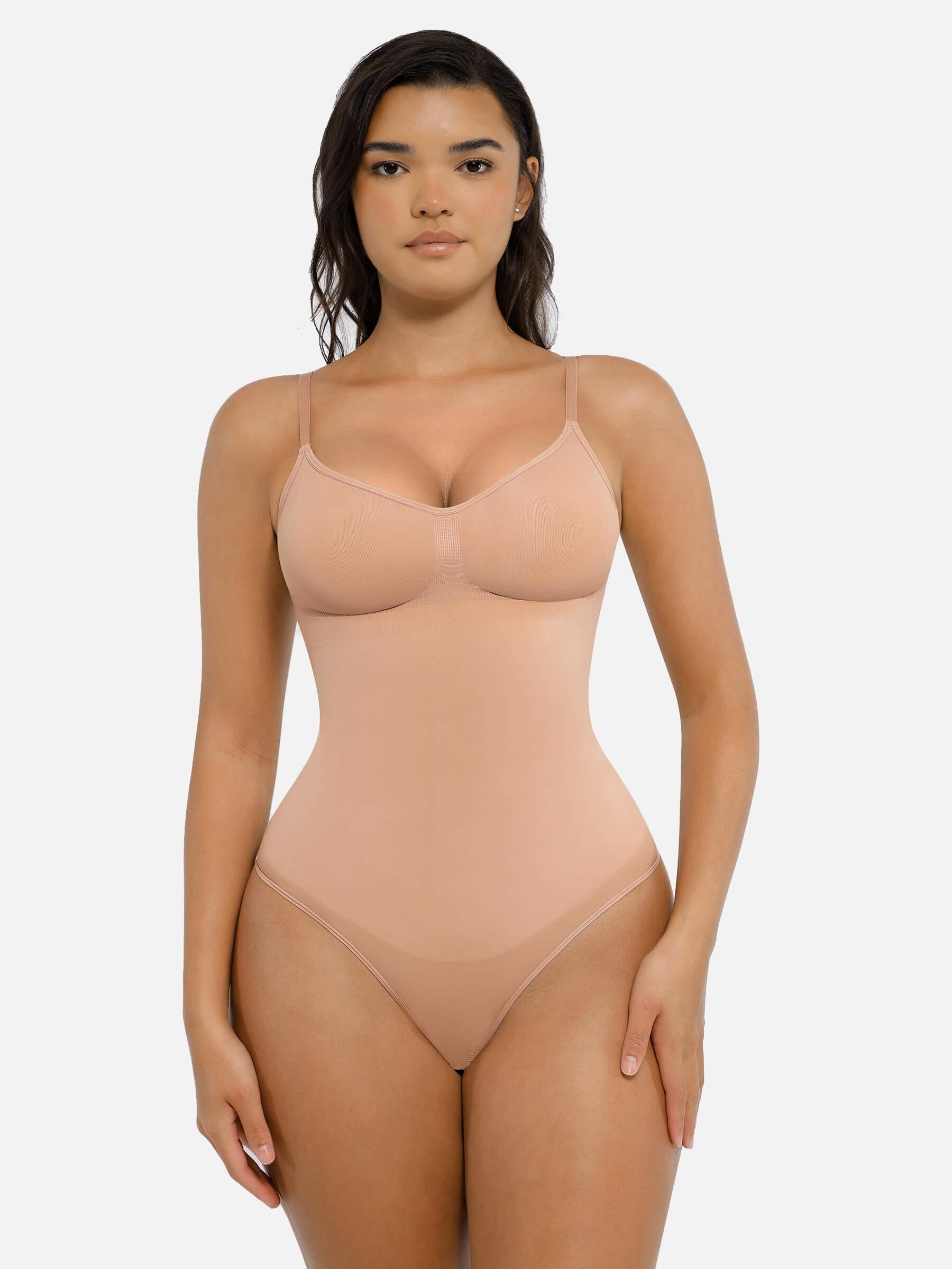 Feelingirl Tummy Control Seamless Thong Bodysuit